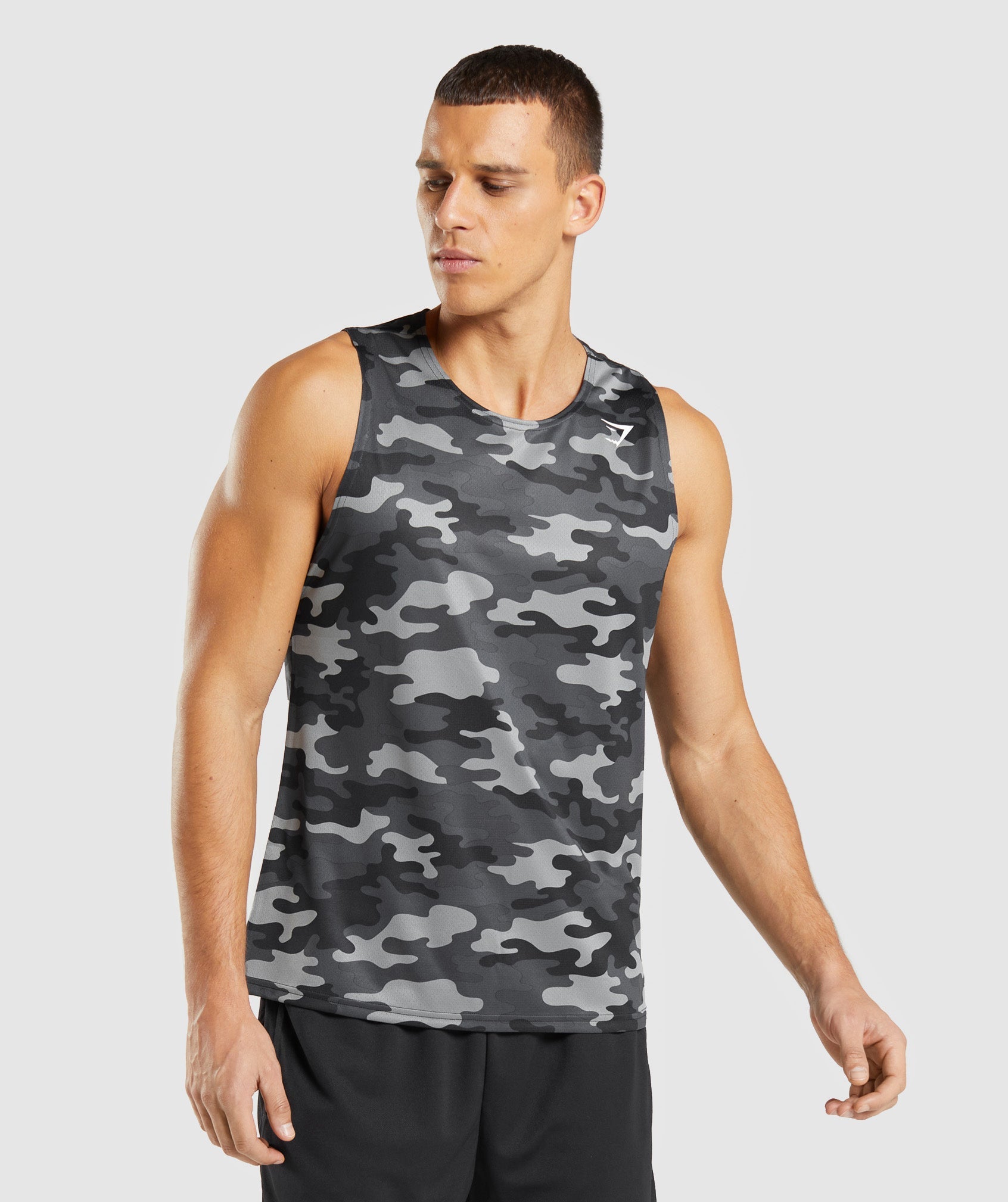 Grey Men's Gymshark Arrival Tanks | PUKDER-089