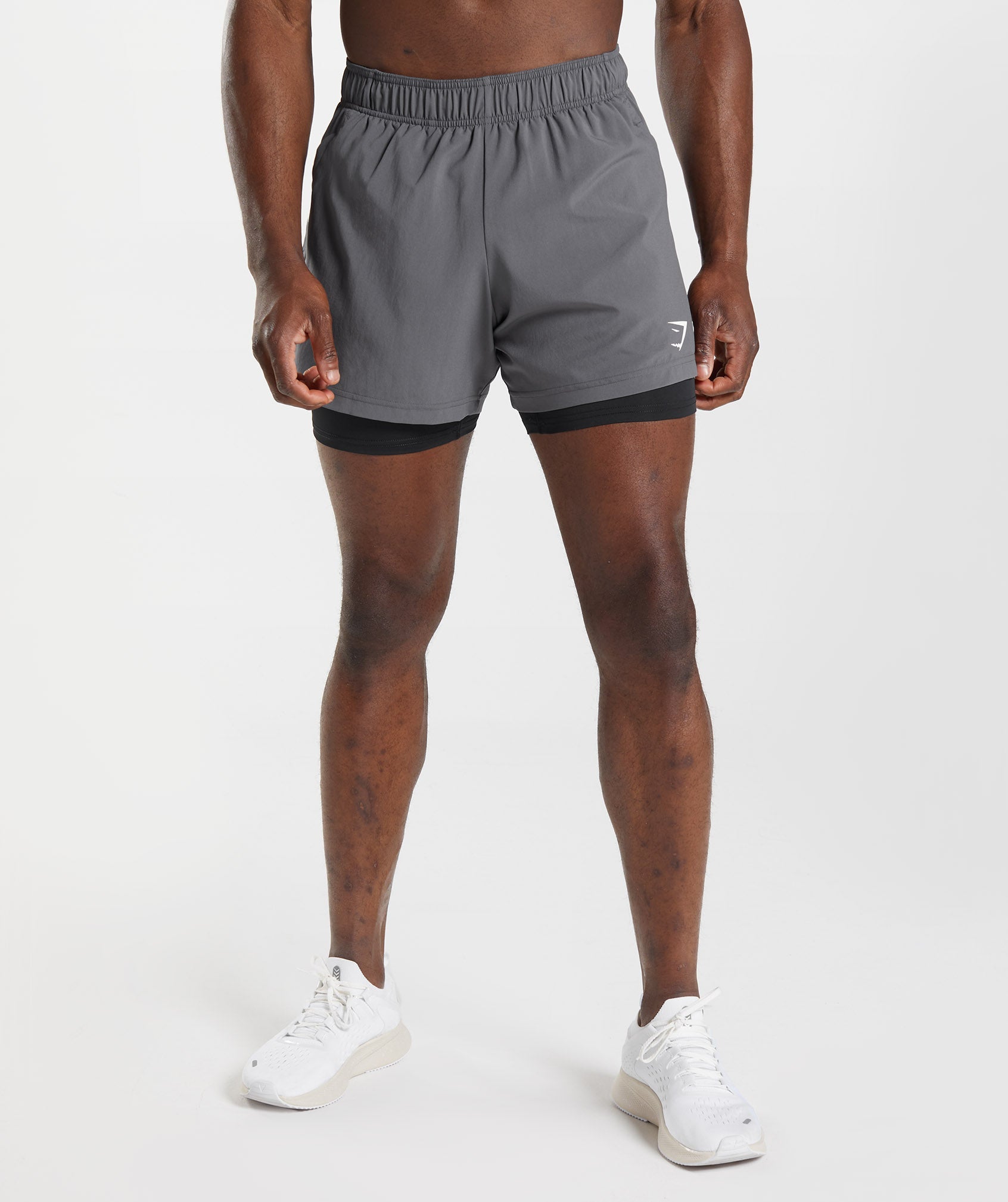 Grey Men's Gymshark Sport 5" 2 In 1 Shorts | OVZWLU-637