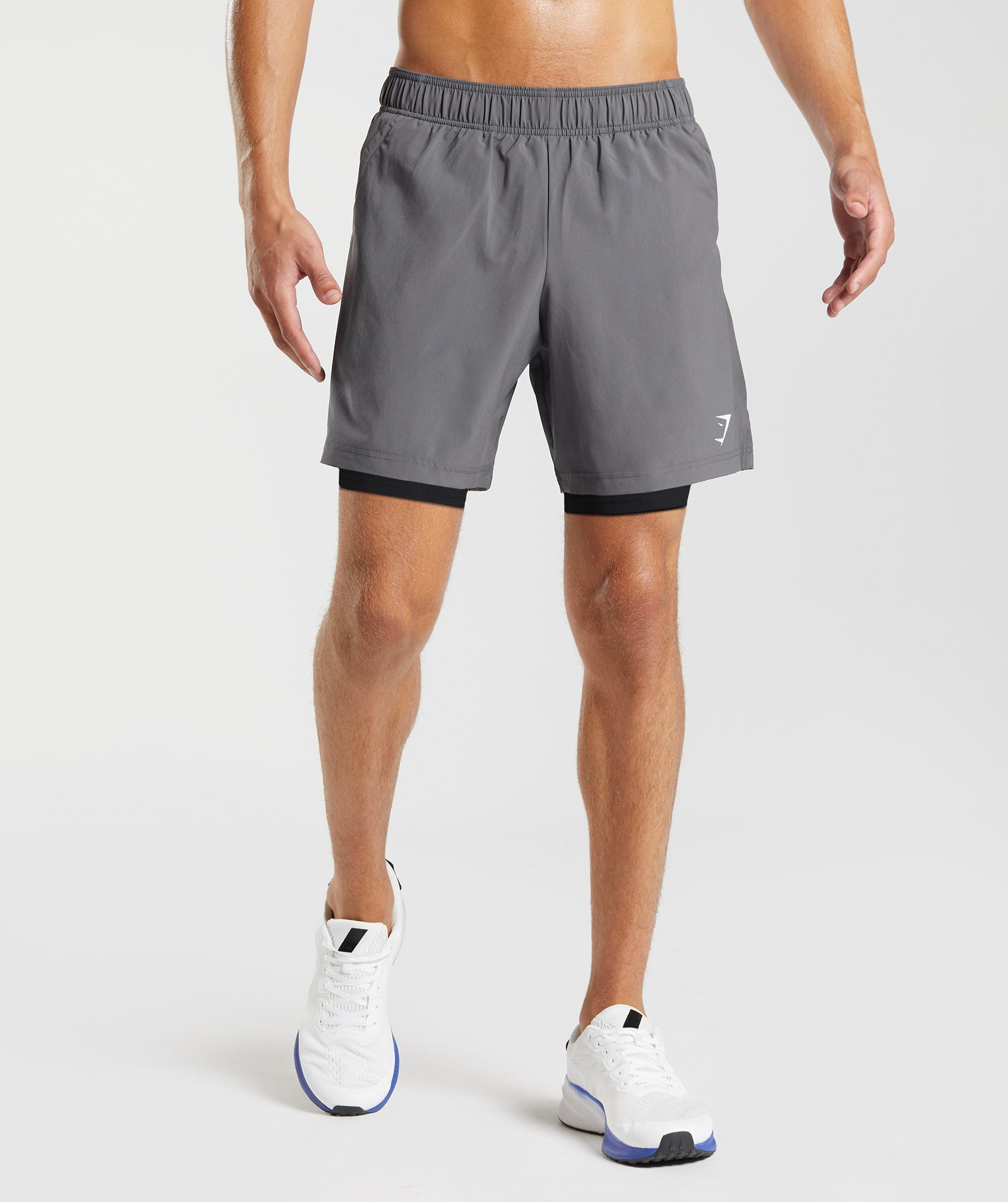 Grey Men's Gymshark Sport 7" 2 In 1 Shorts | CRKVHZ-746