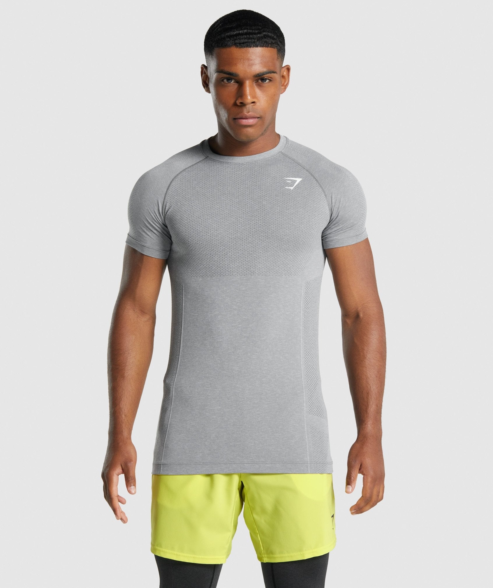 Grey Men's Gymshark Vital Light seamless T Shirts | IAYSRC-762