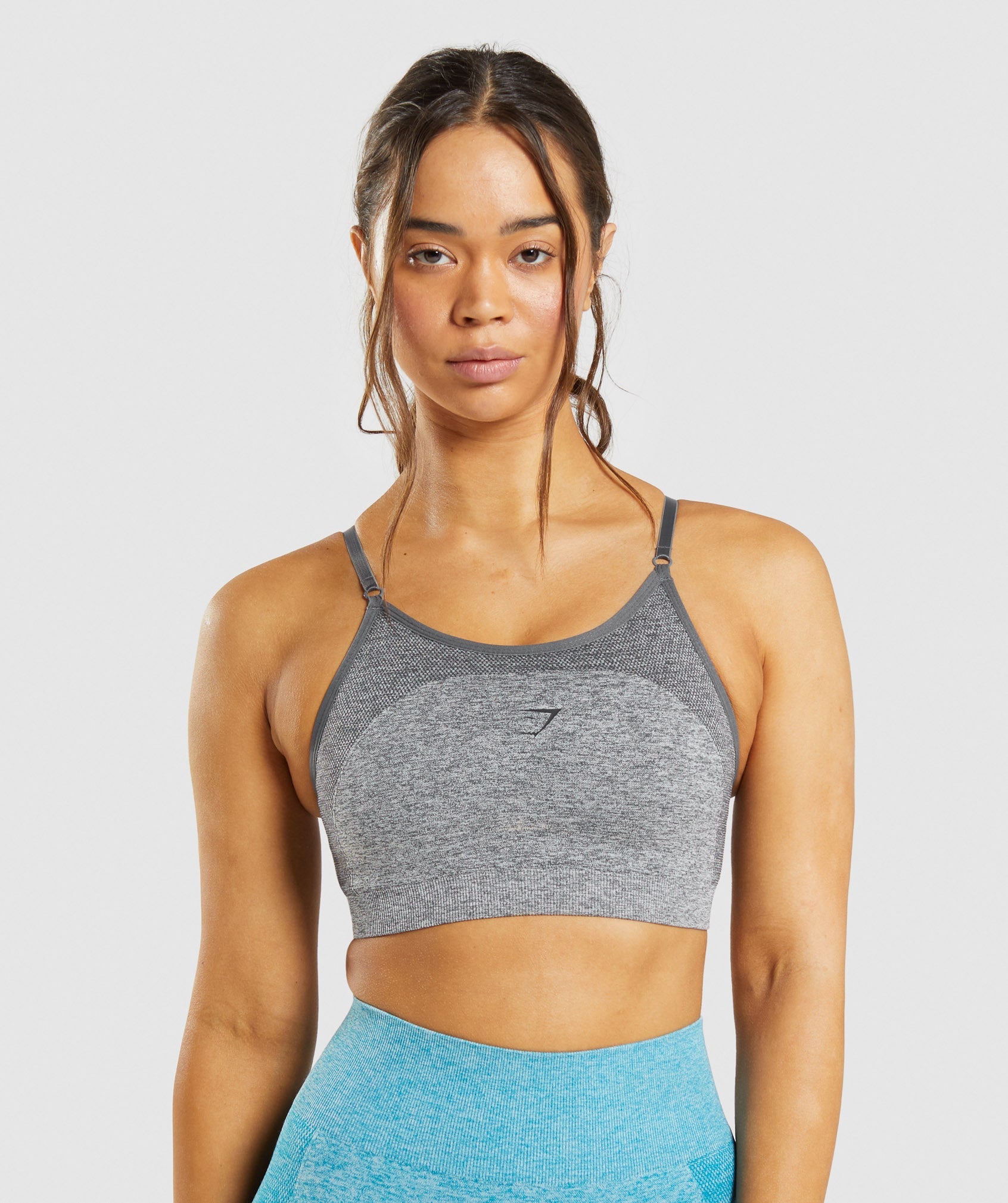 Grey Women's Gymshark Flex Strappy Sports Bra | TDEJYM-761