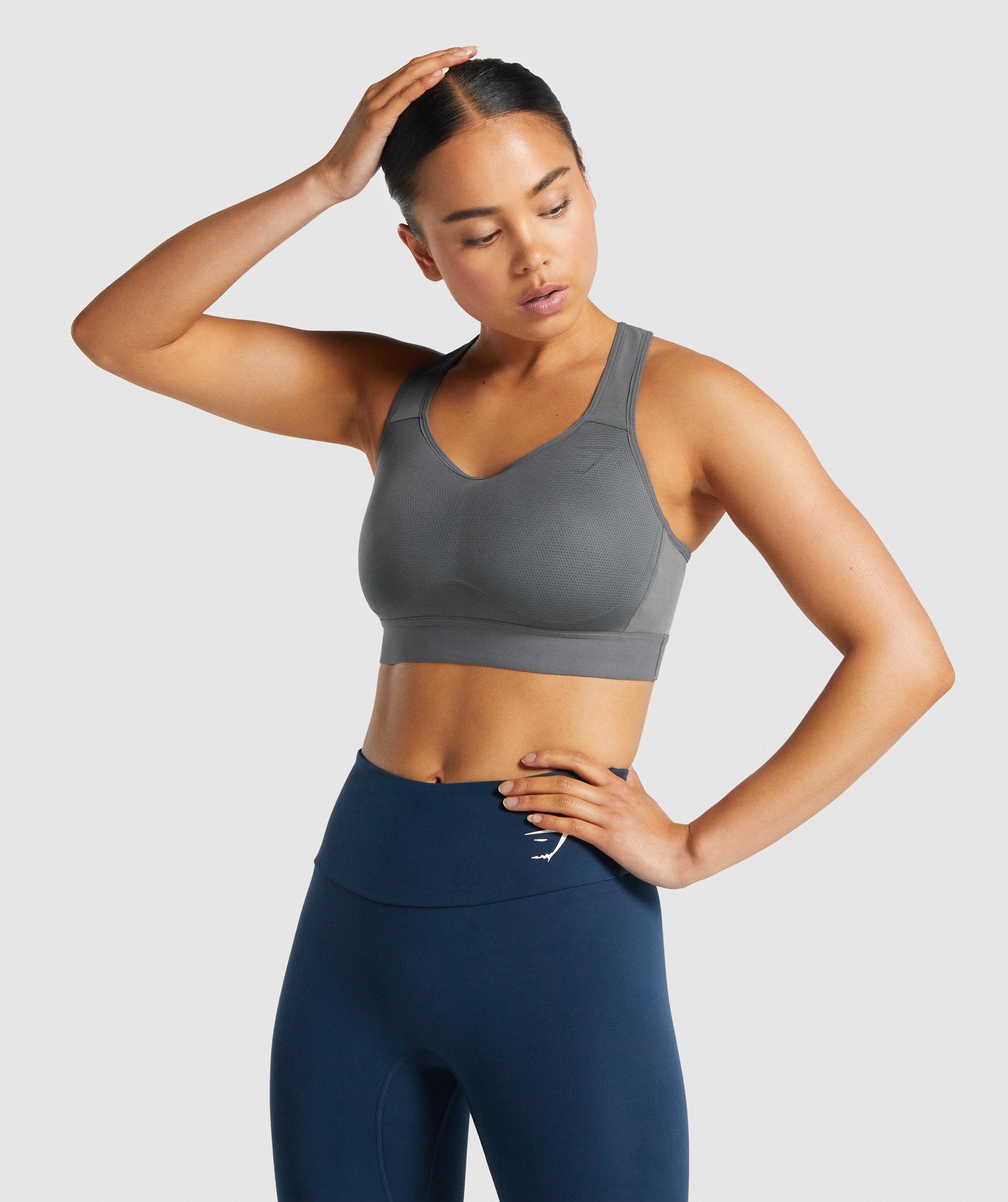 Grey Women's Gymshark Lightweight High Support Sports Bra | CSNHYM-342