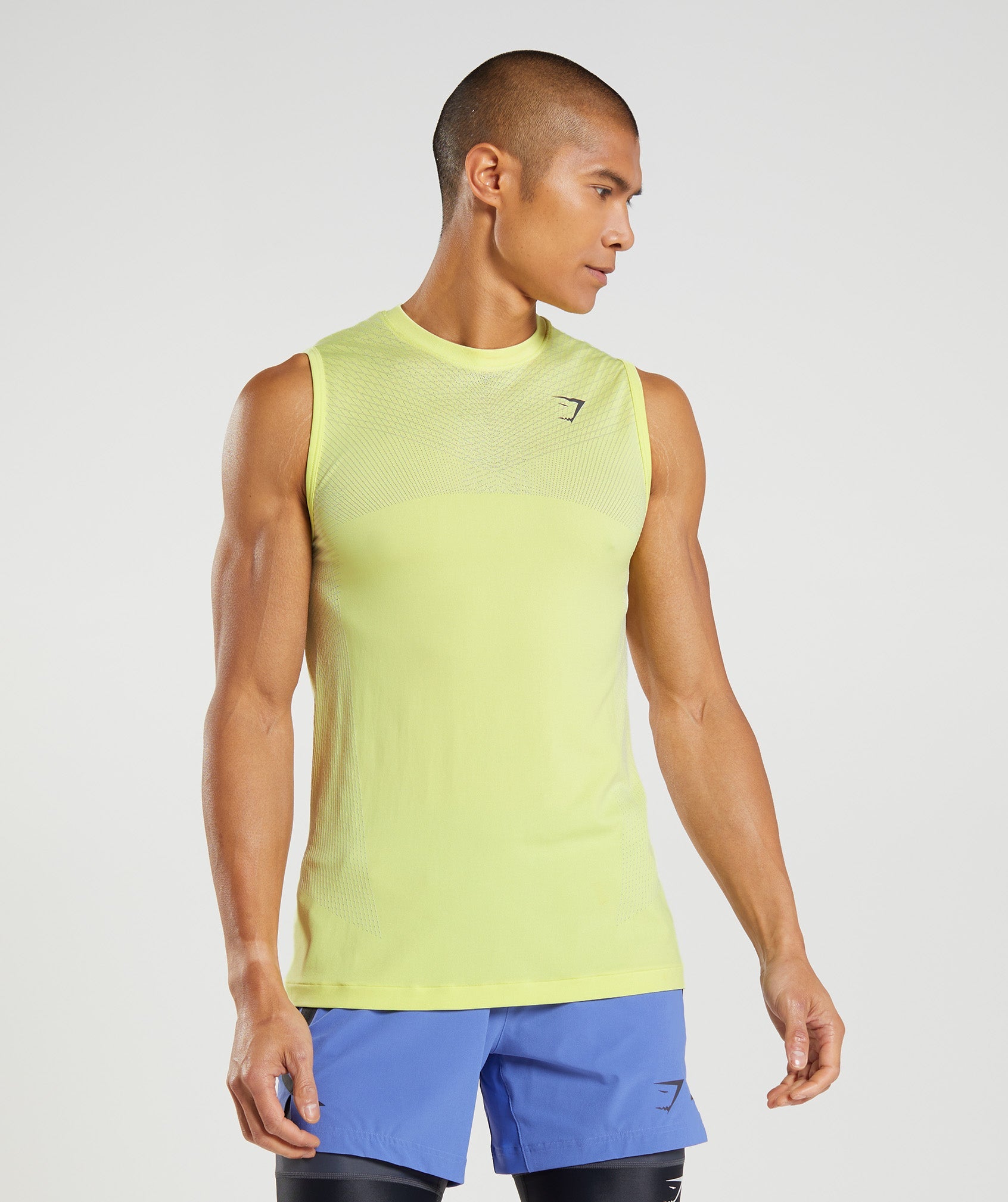 Lemon Men's Gymshark Apex Seamless Tanks | HVTWER-073