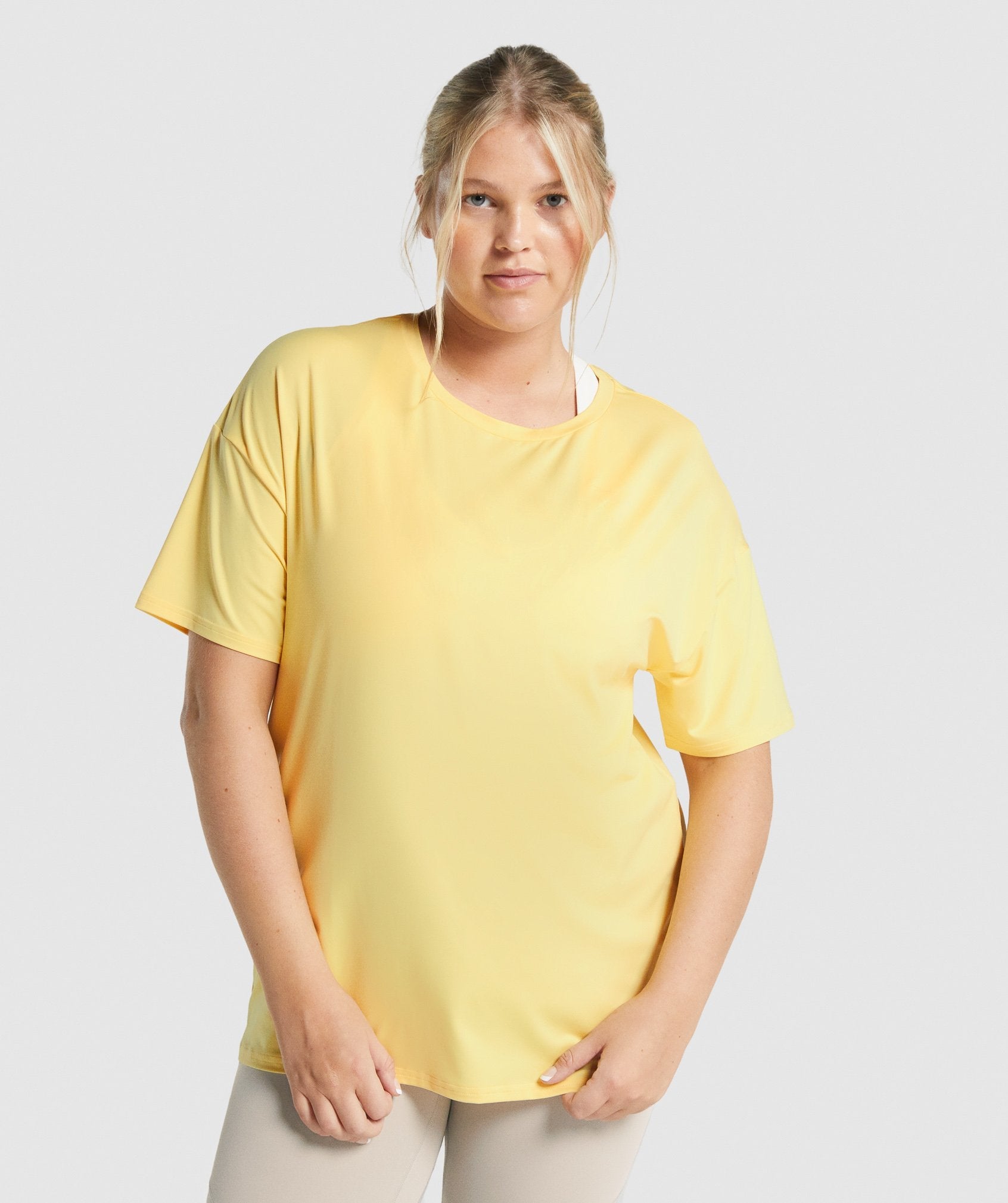 Lemon Women's Gymshark Whitney Oversized T Shirts | FXEGQS-602