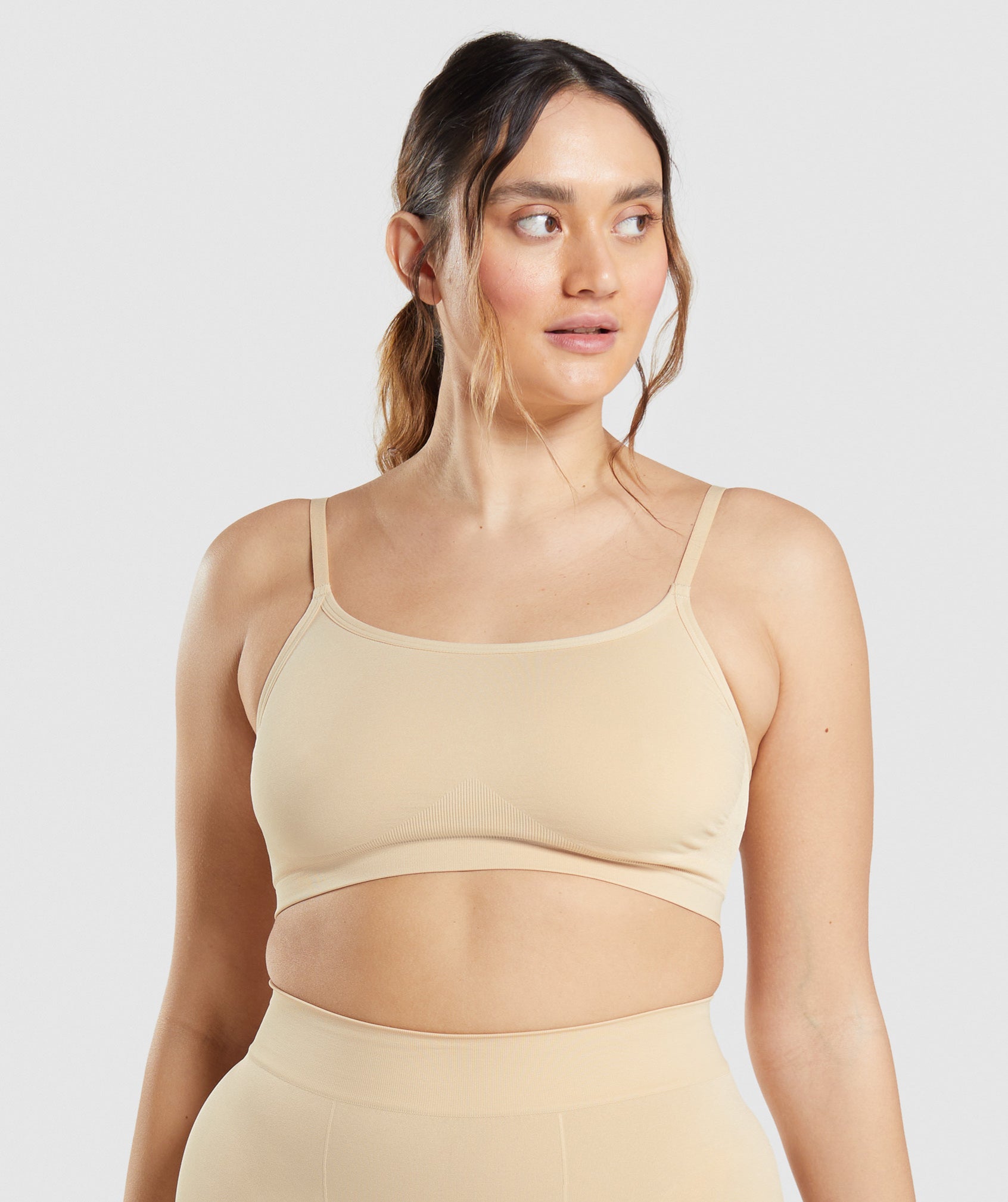 Light Brown Women's Gymshark Seamless Scoop Neck Underwear | BWUFOL-801