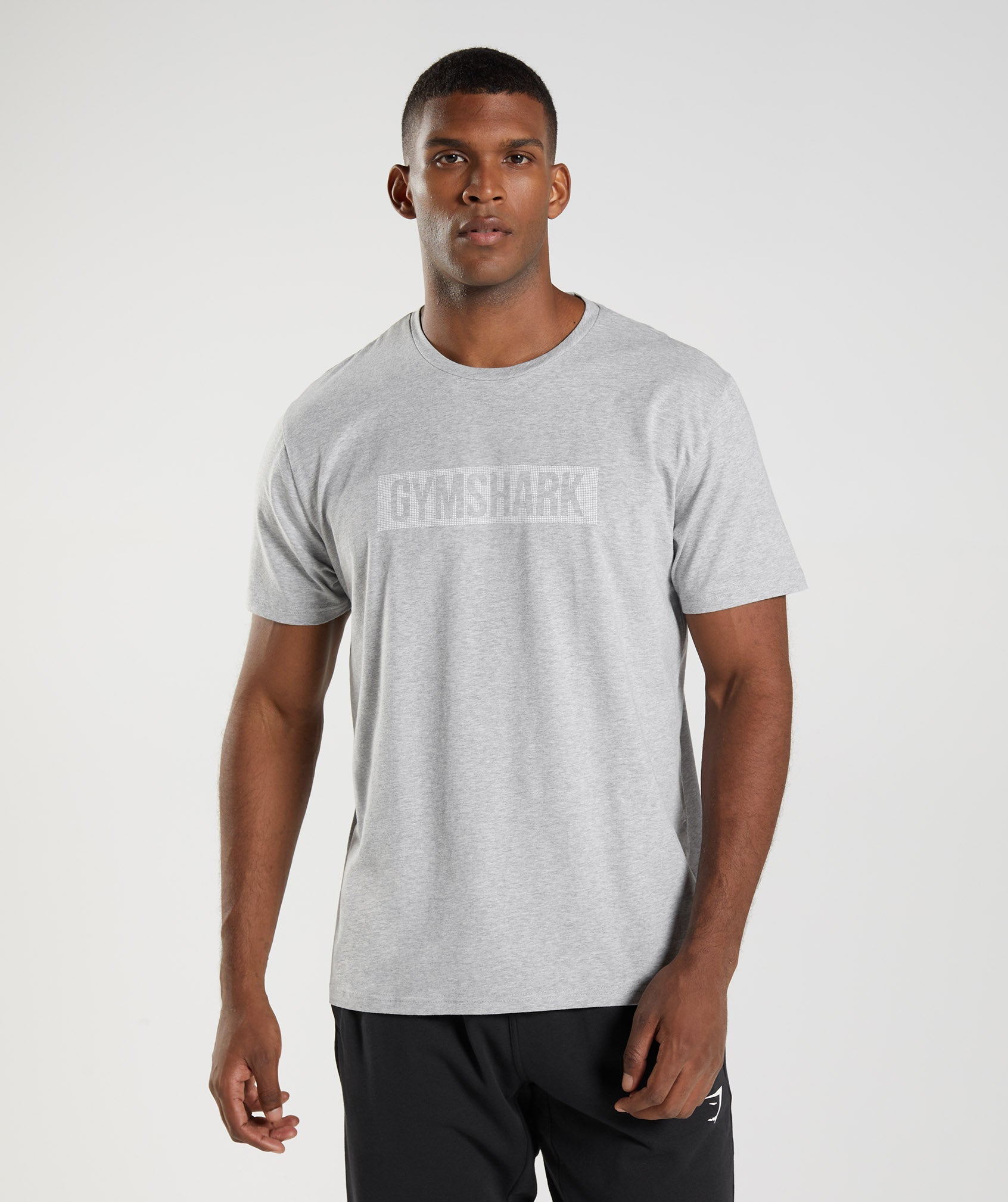 Light Grey Men's Gymshark Block T Shirts | WRBKFI-834