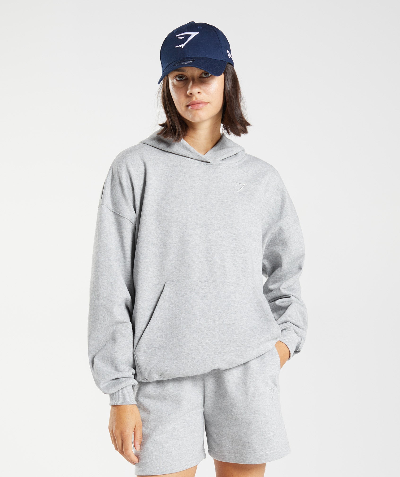 Light Grey Women's Gymshark Rest Day Sweats Hoodie | GQDUZX-480