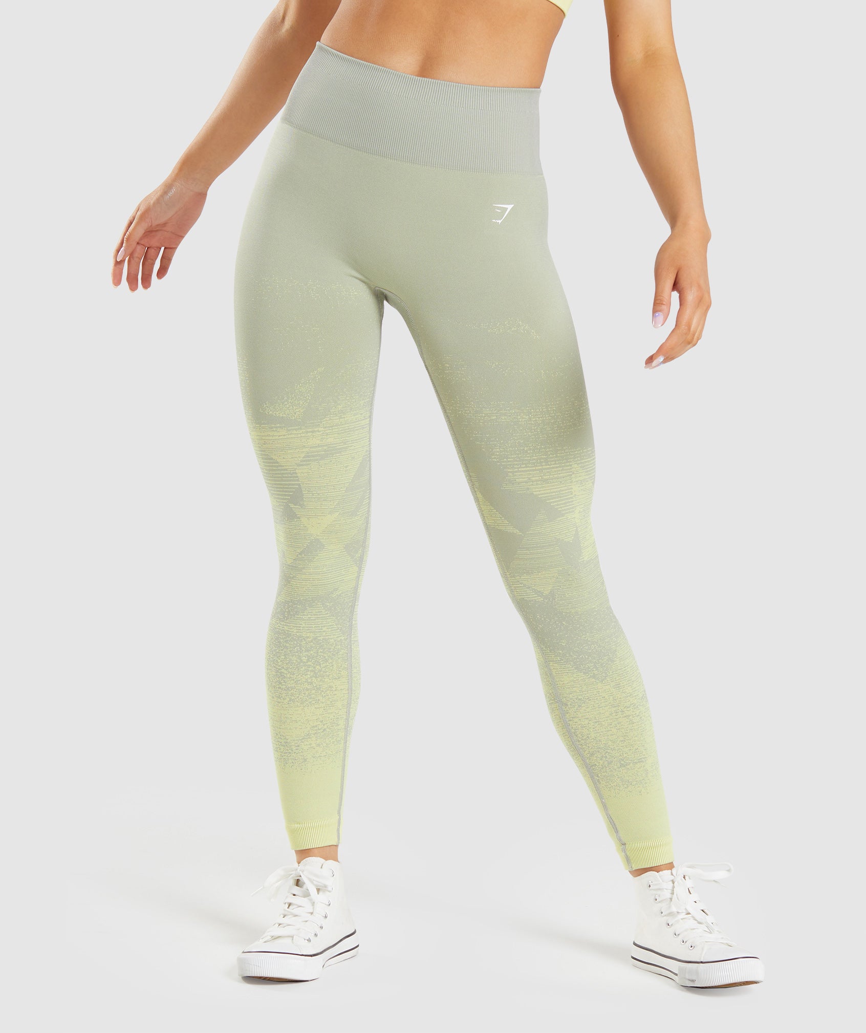 Light Yellow Women's Gymshark Adapt Ombre Seamless Leggings | BKZIQN-592