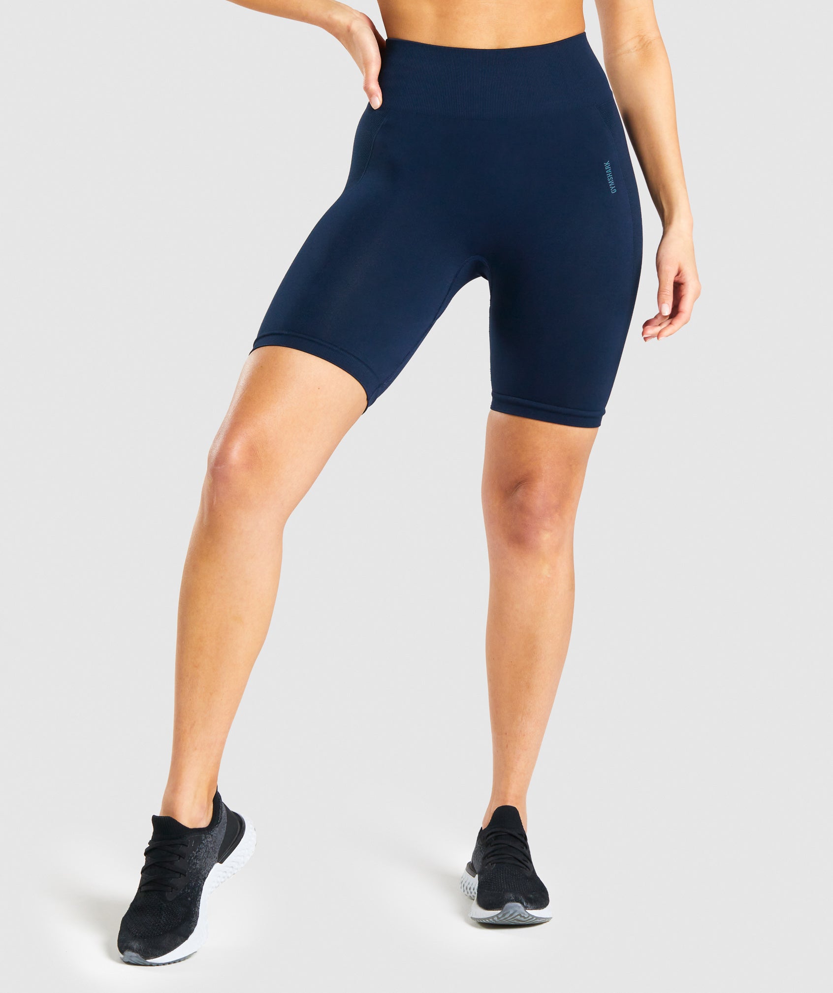 Navy Women's Gymshark Flex Cycling Shorts | IUVTNP-869