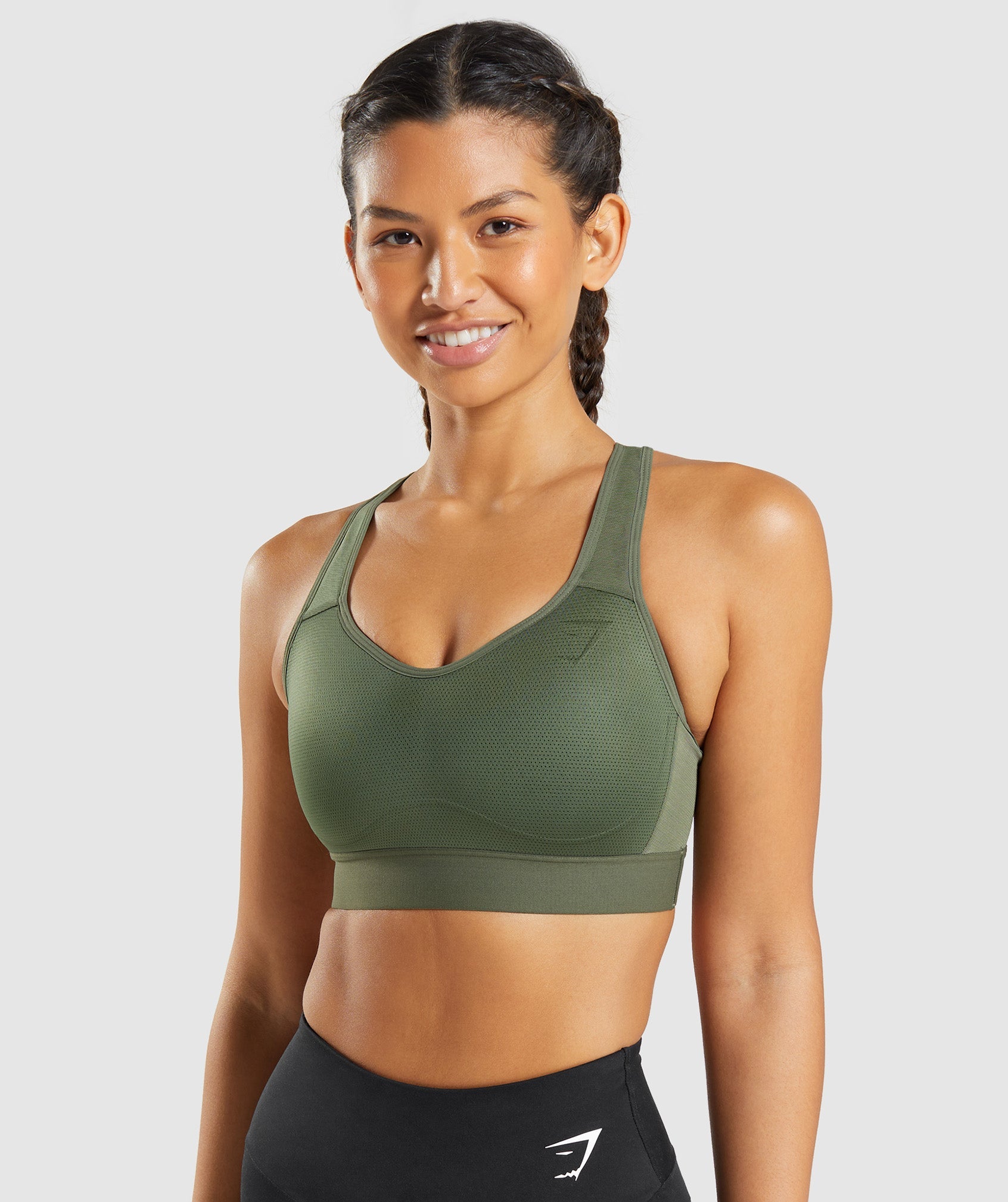 Olive Women's Gymshark Lightweight High Support Sports Bra | OAEKTX-759