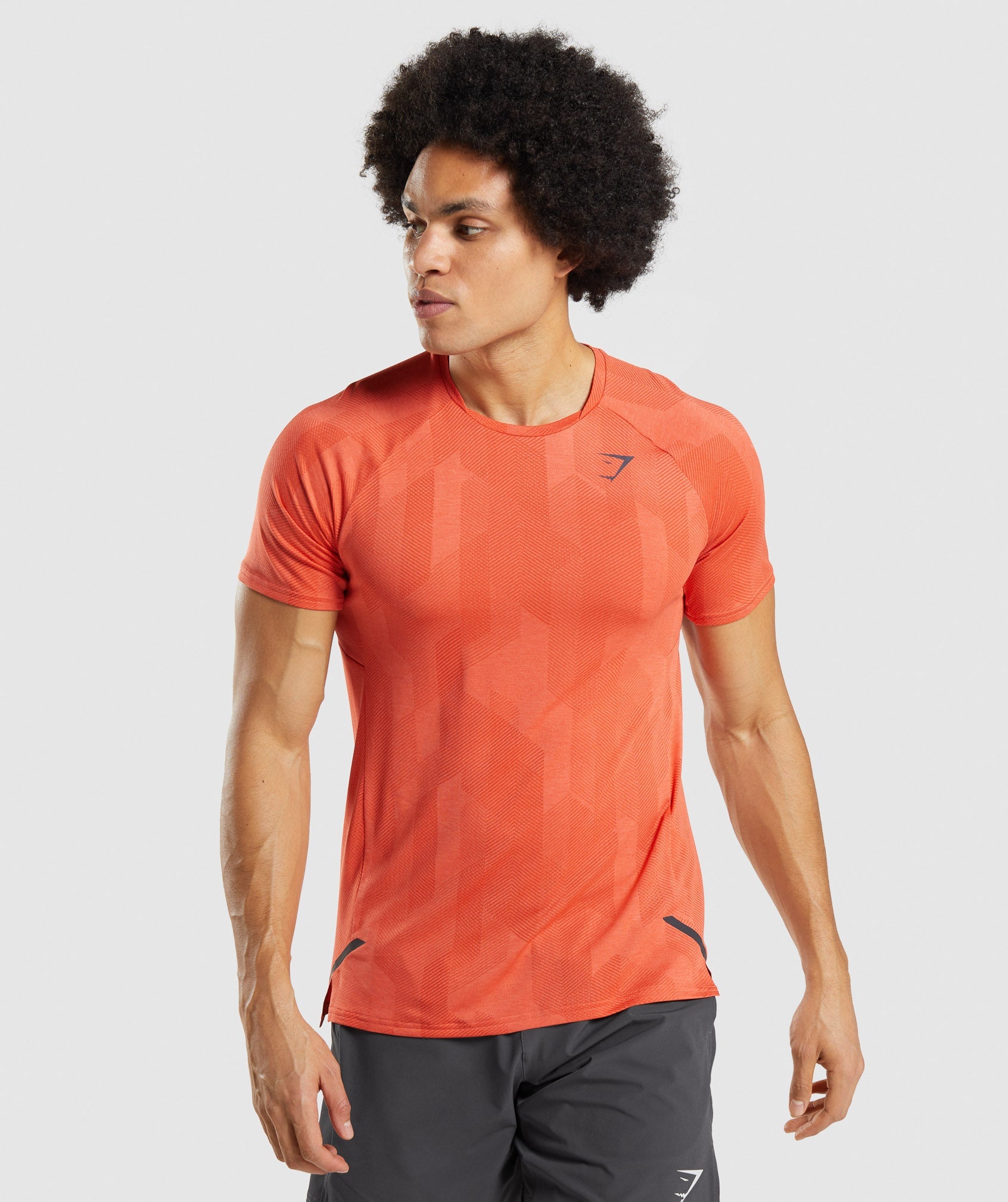 Orange Men's Gymshark Apex T Shirts | WHDASL-518