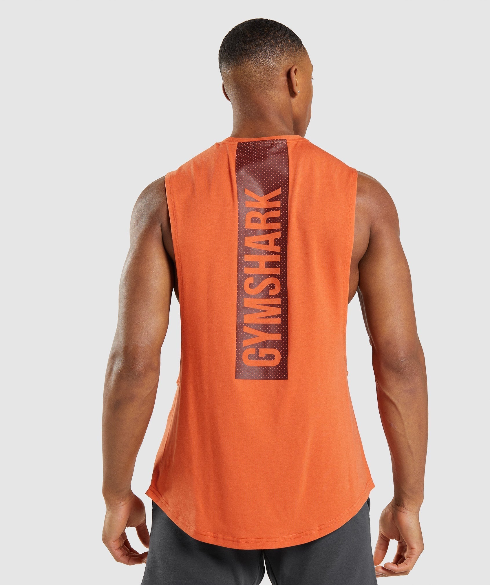 Orange Men's Gymshark Bold Drop Arm Tanks | YXLIBG-702