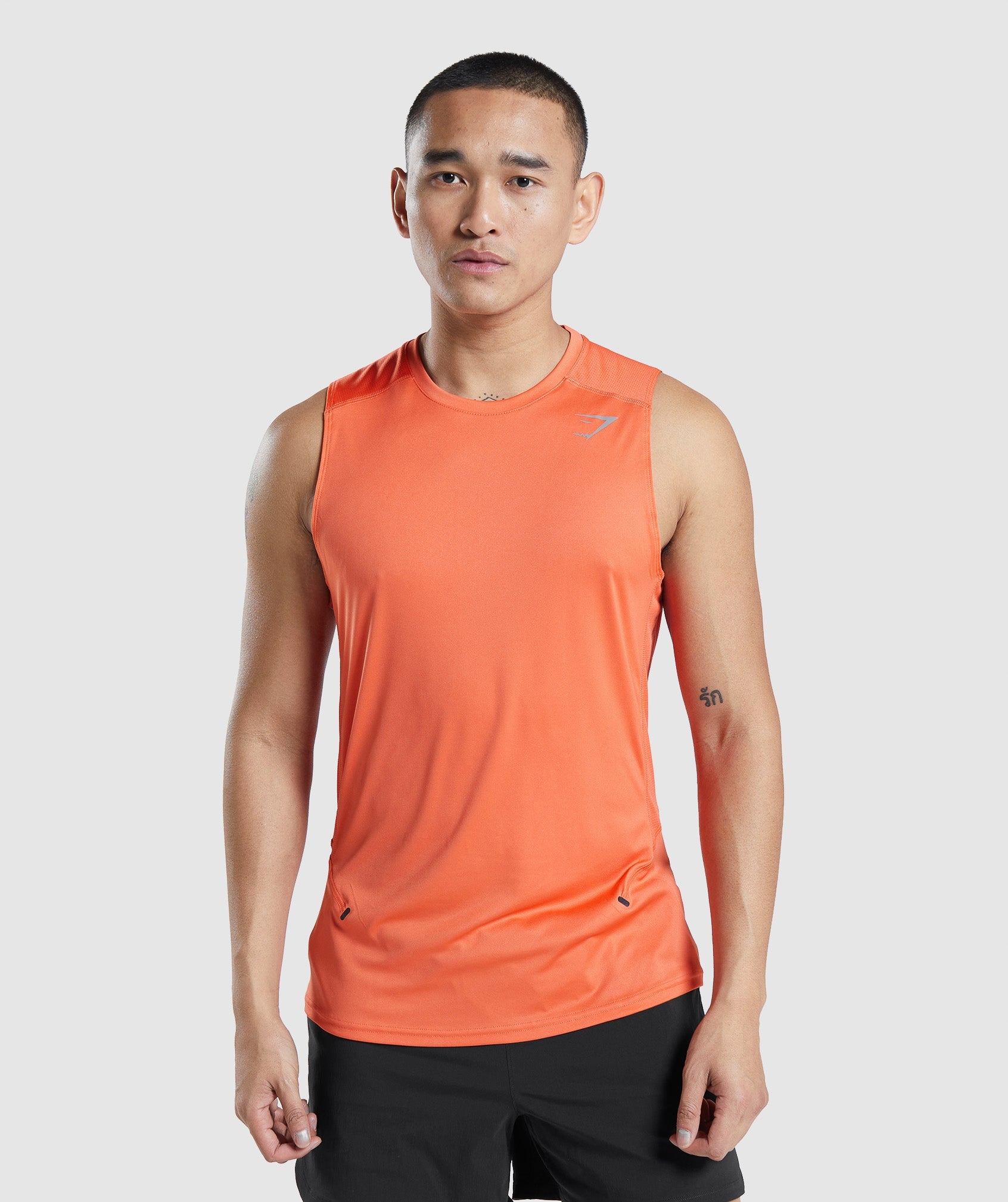 Orange Men's Gymshark Speed Evolve Tanks | QTNZSA-167