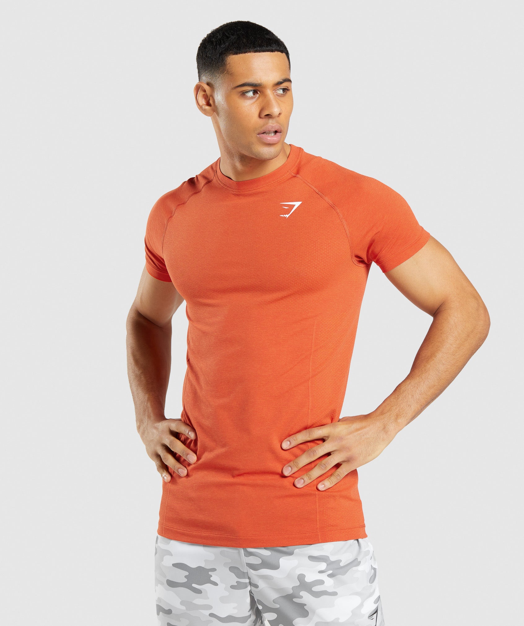 Orange Men's Gymshark Vital Light seamless T Shirts | WEYCSN-067