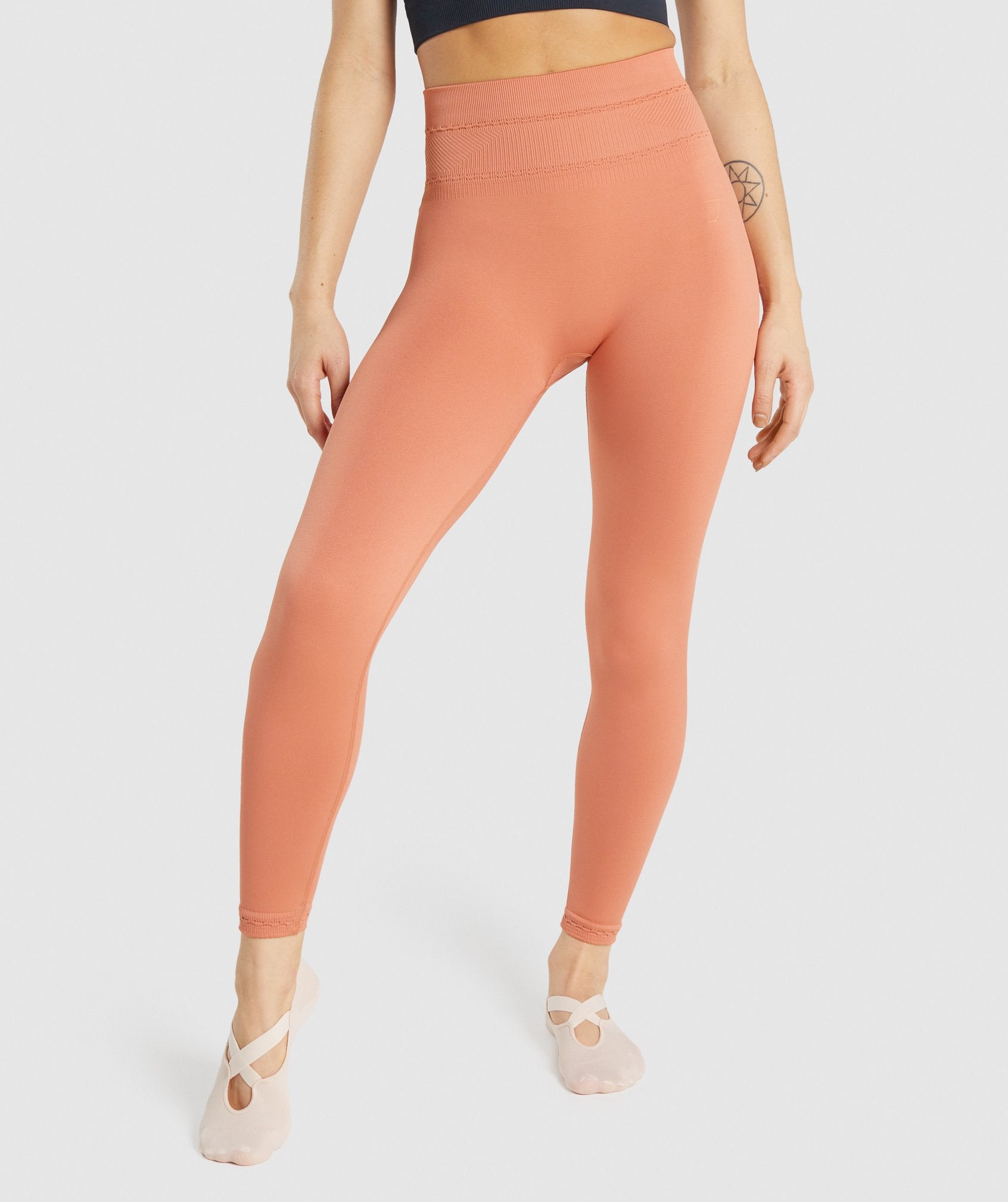 Orange Women's Gymshark Studio Leggings | FJILSG-519