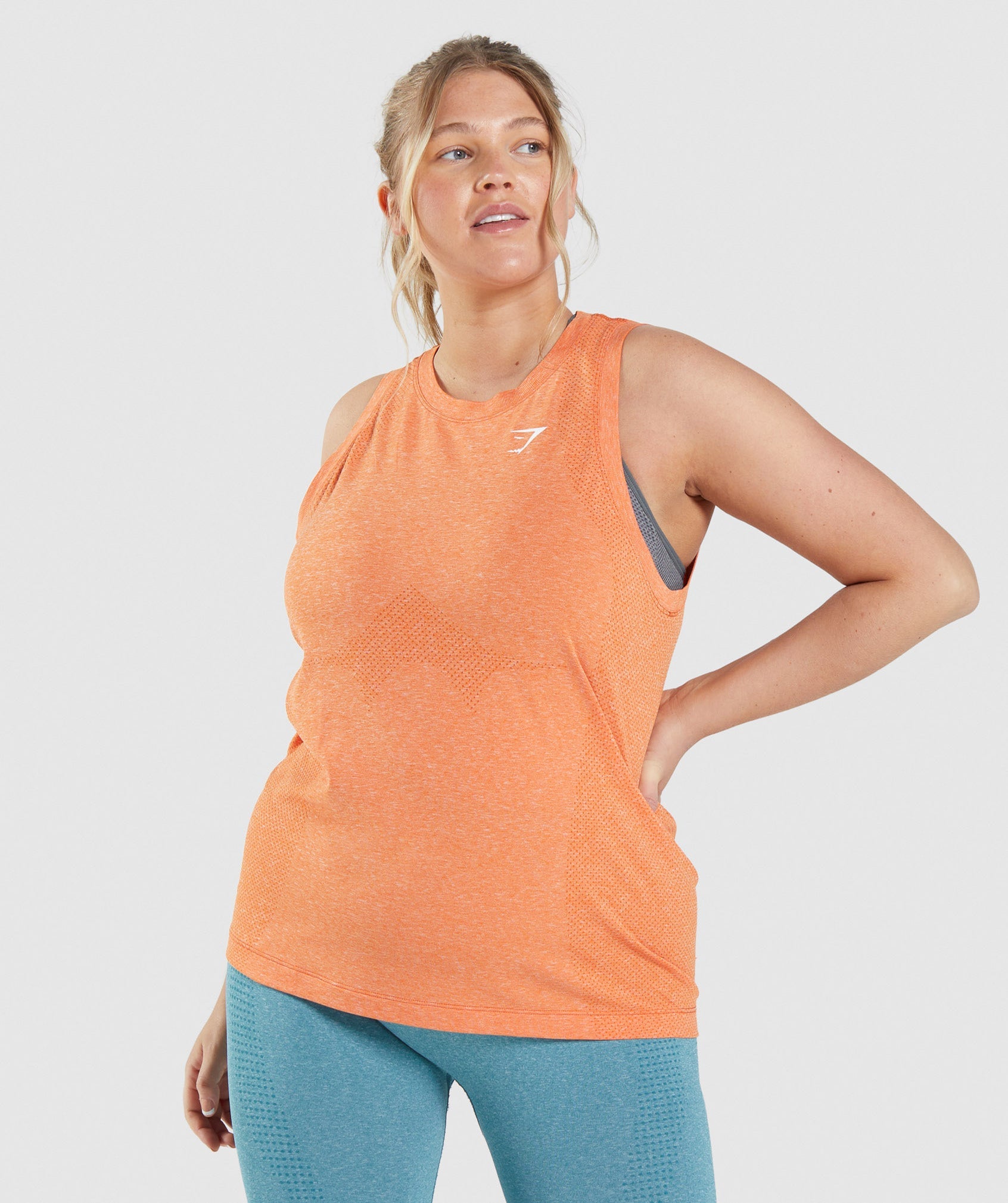 Orange Women's Gymshark Vital Seamless 2.0 Light Tanks | CNQPIY-892