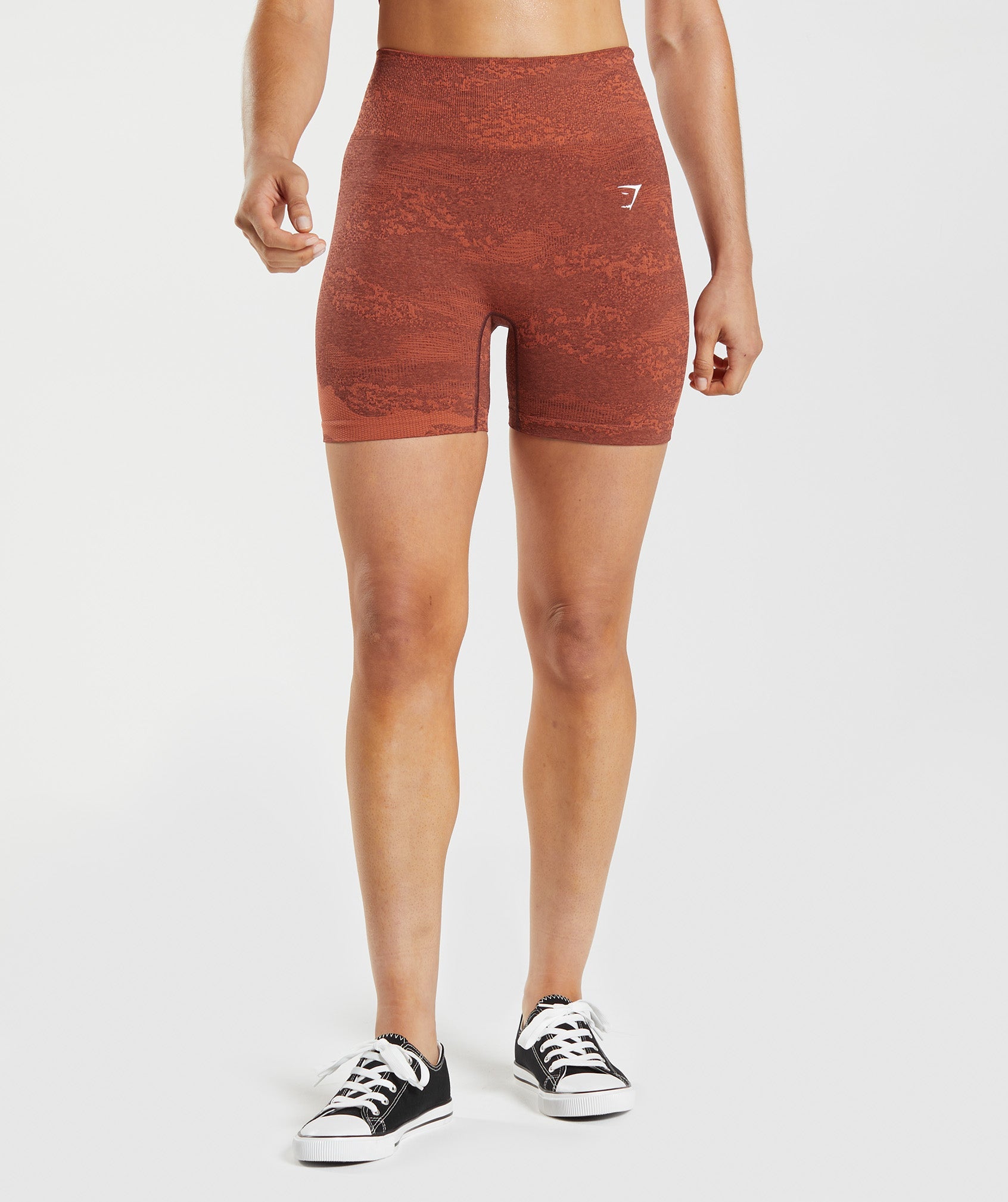 Pink Brown Women's Gymshark Adapt Camo Seamless Shorts | GSLJFH-659