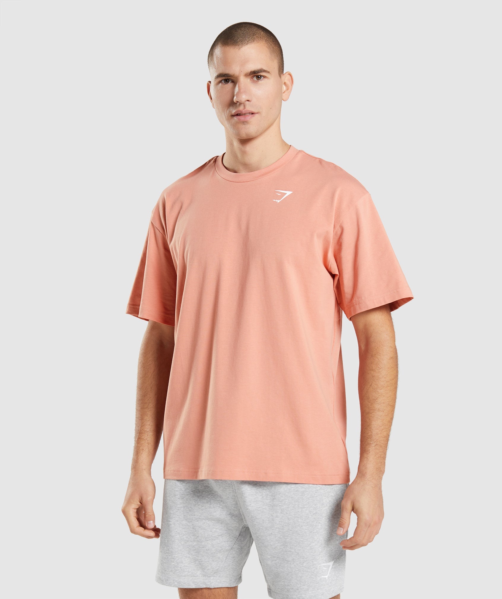 Pink Men's Gymshark Essential Oversized T Shirts | GZTKSY-056