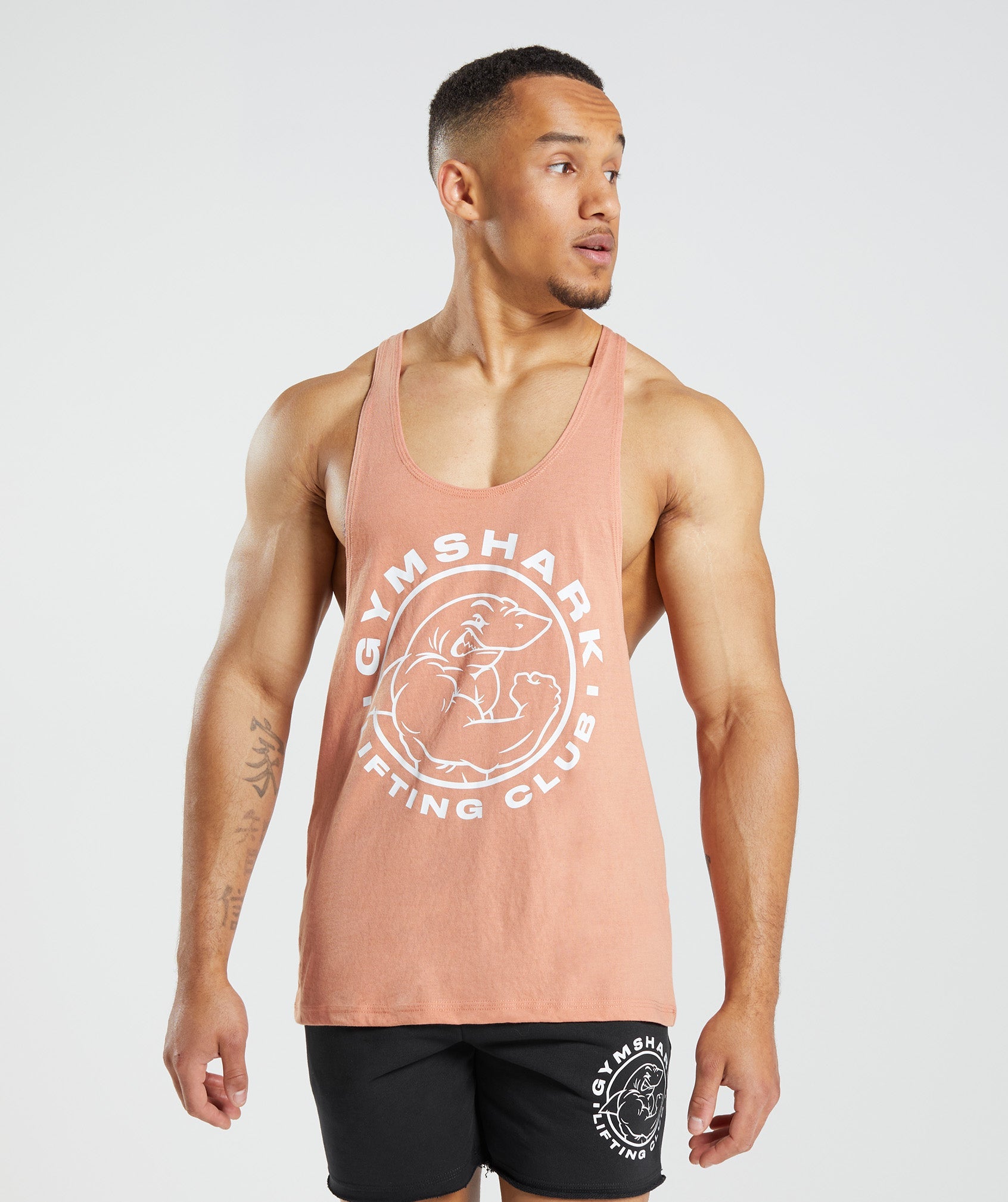 Pink Men's Gymshark Legacy Stringer Vest | VXJWCK-729