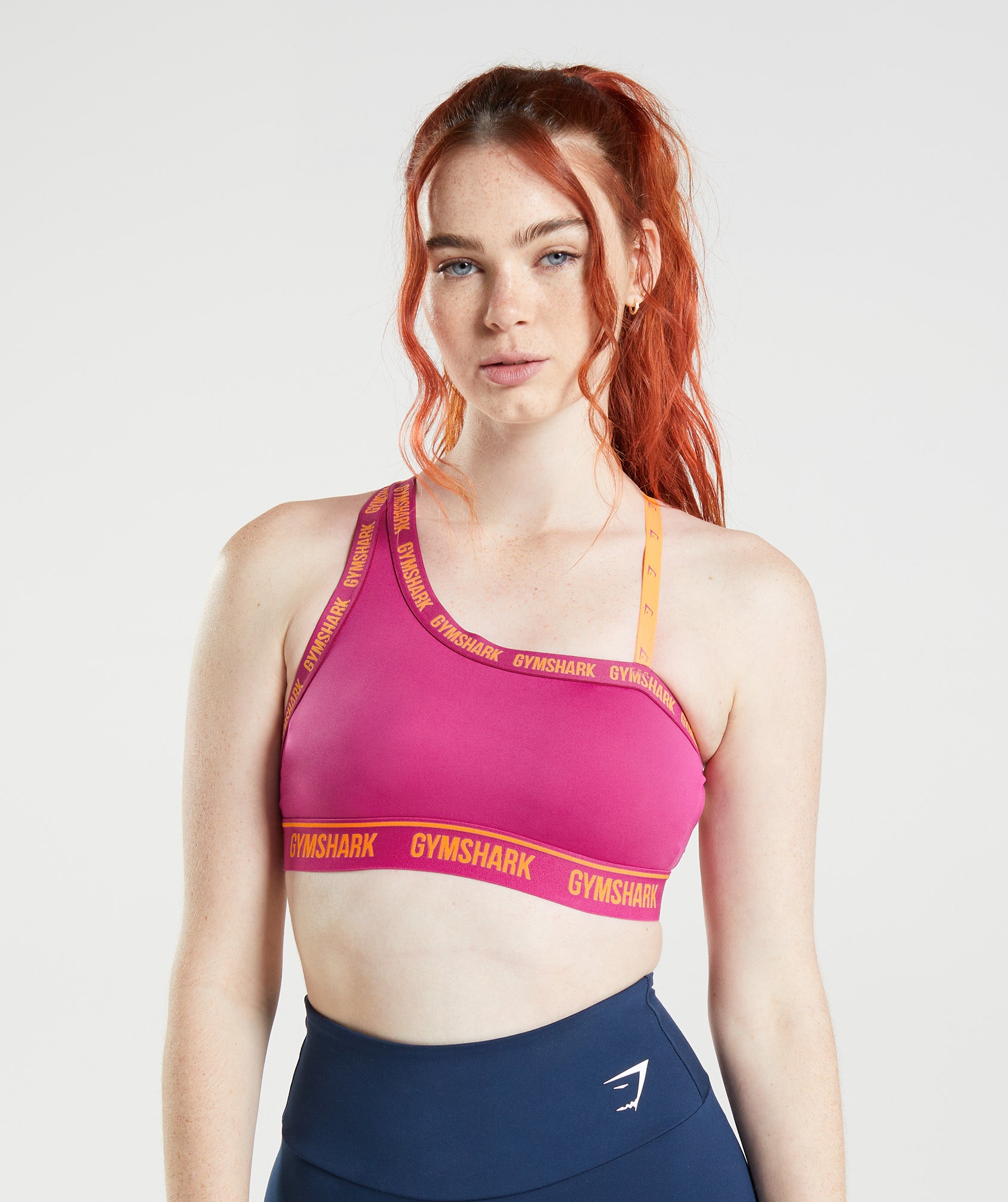 Pink / Orange Women's Gymshark Strike Sports Bra | KCORMX-472