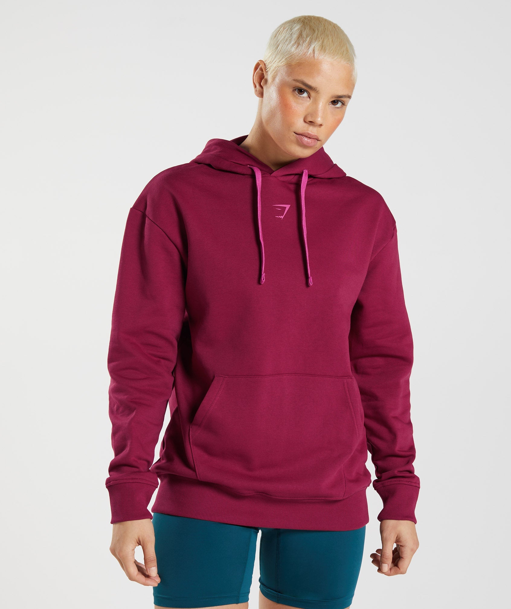 Pink Women's Gymshark Graphics Fraction Hoodie | WRLKQH-053