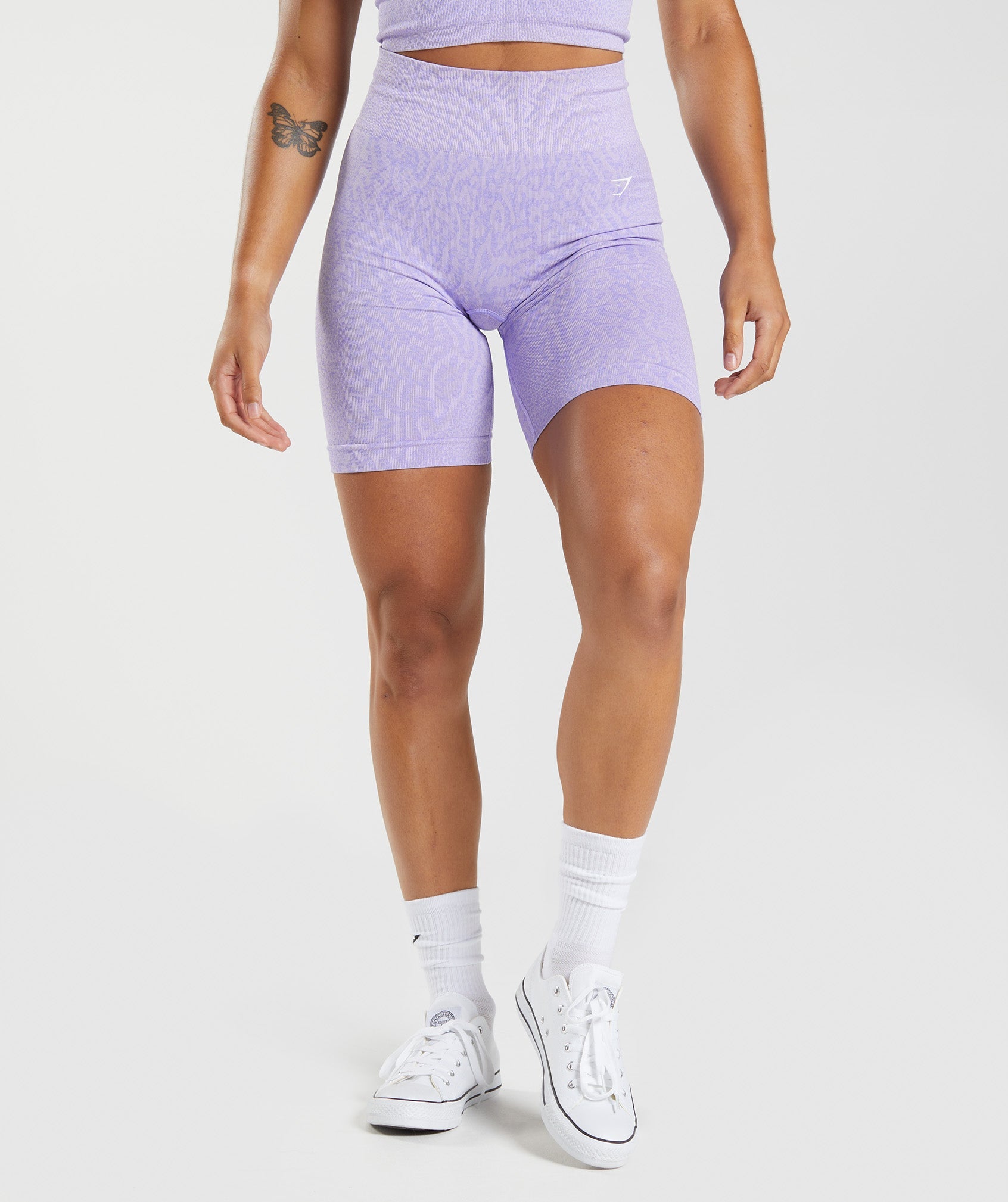 Purple Women's Gymshark Adapt Animal Seamless Cycling Shorts | ELGPCN-978