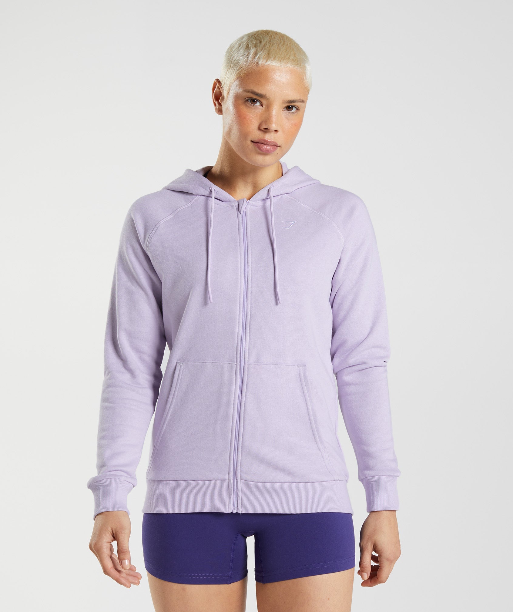 Purple Women's Gymshark Training Zip Hoodie | GBVFQU-826