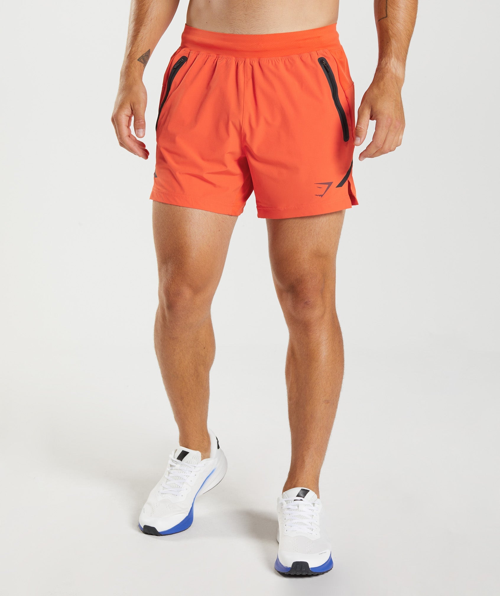 Red Men's Gymshark Apex 5" Perform Shorts | QUVZET-304