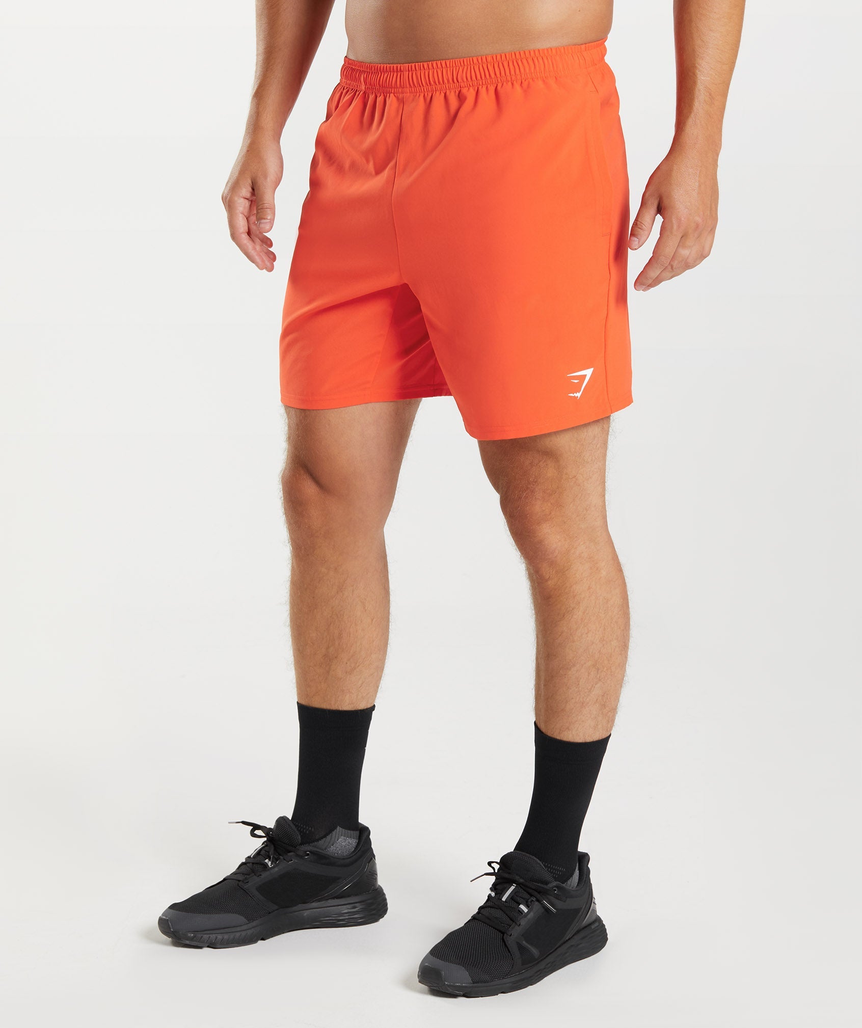 Red Men's Gymshark Arrival 7" Shorts | MUXPVI-264