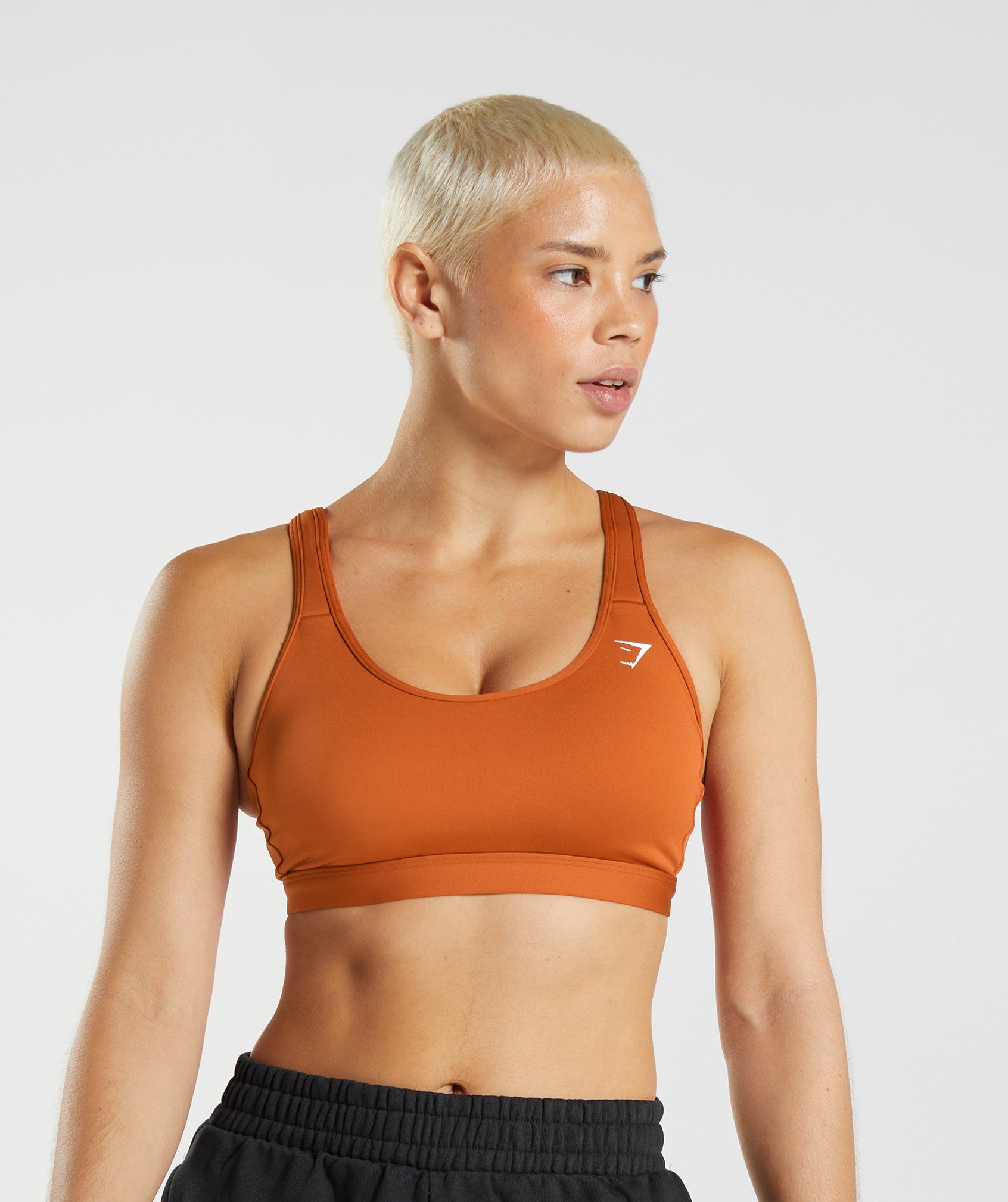 Red Women's Gymshark Scoop Neck Sports Bra | KQCRUZ-374