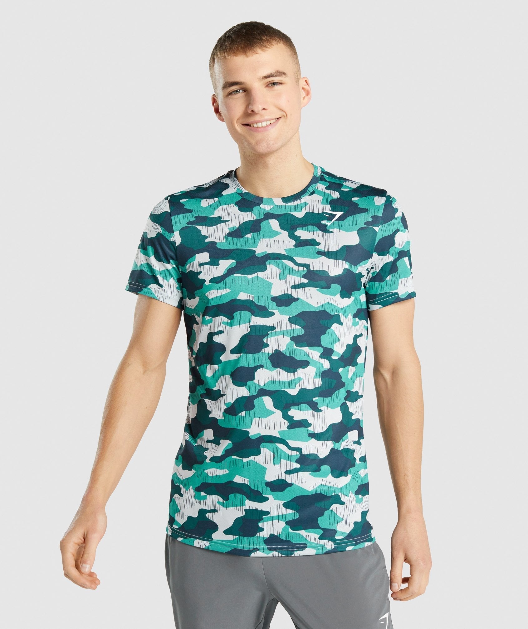 Turquoise Men's Gymshark Arrival T Shirts | KIYUAV-493