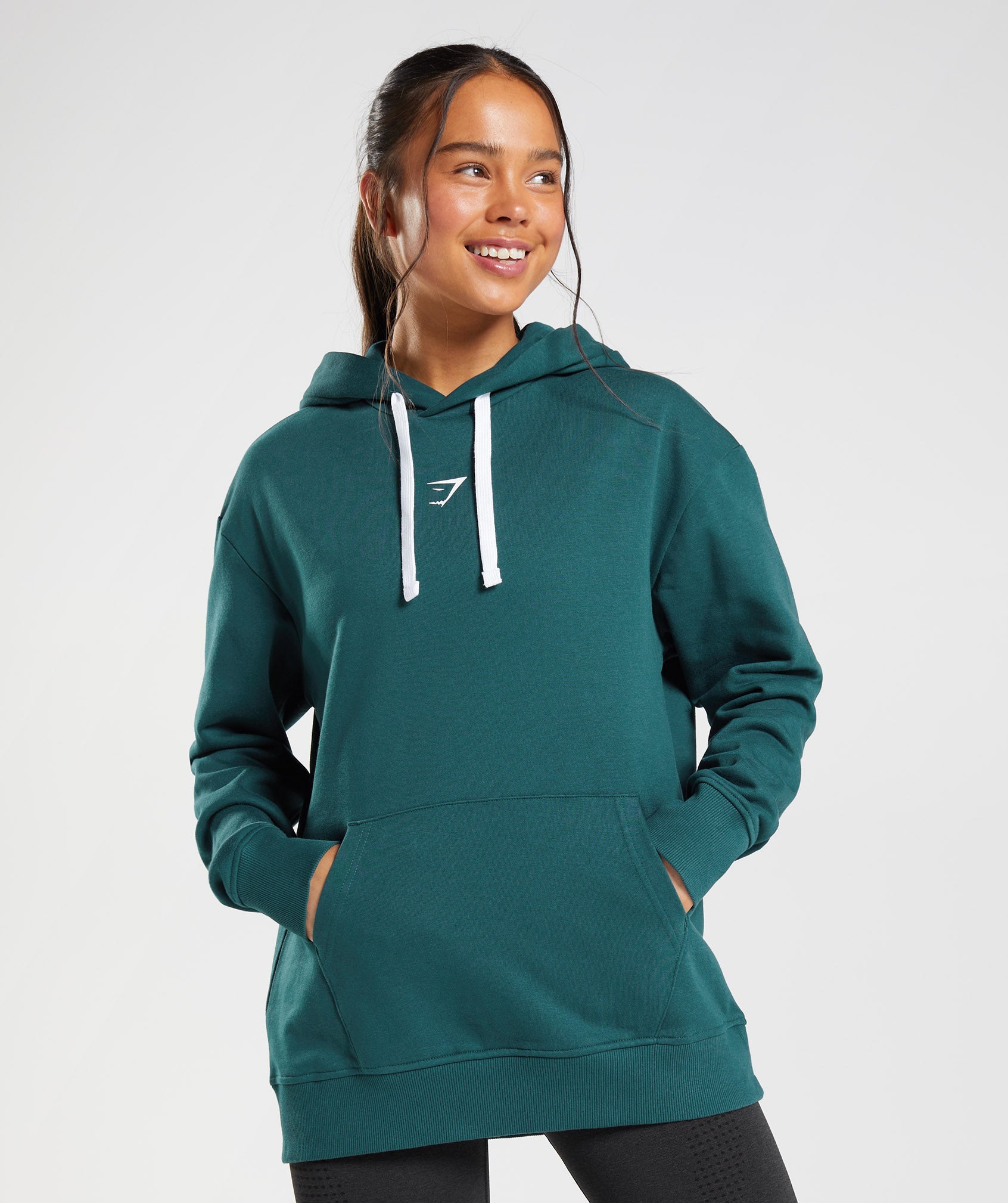 Turquoise Women's Gymshark Fraction Hoodie | FQYHZS-084