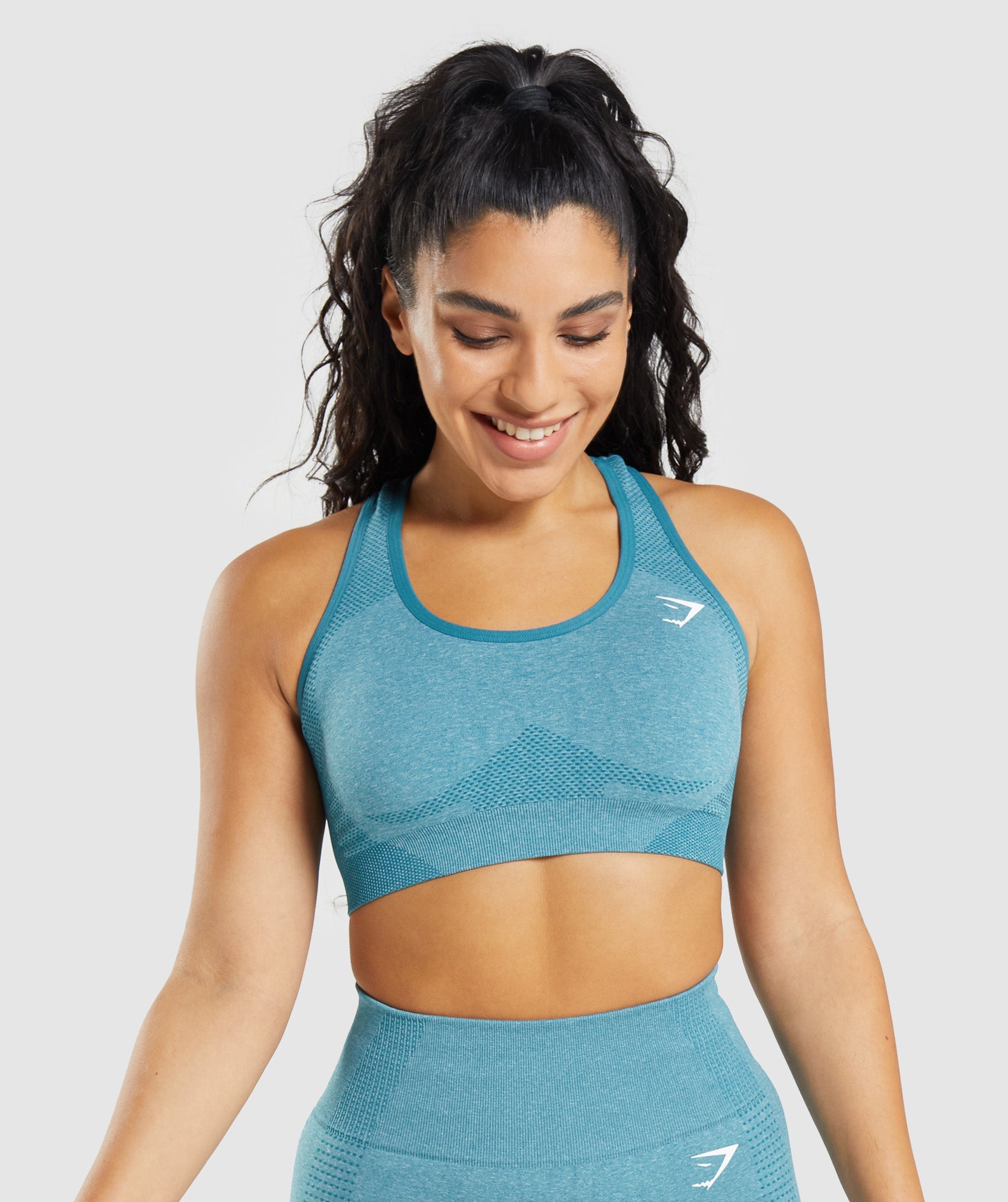 Turquoise Women's Gymshark Vital Seamless 2.0 Sports Bra | ZKHYDX-263