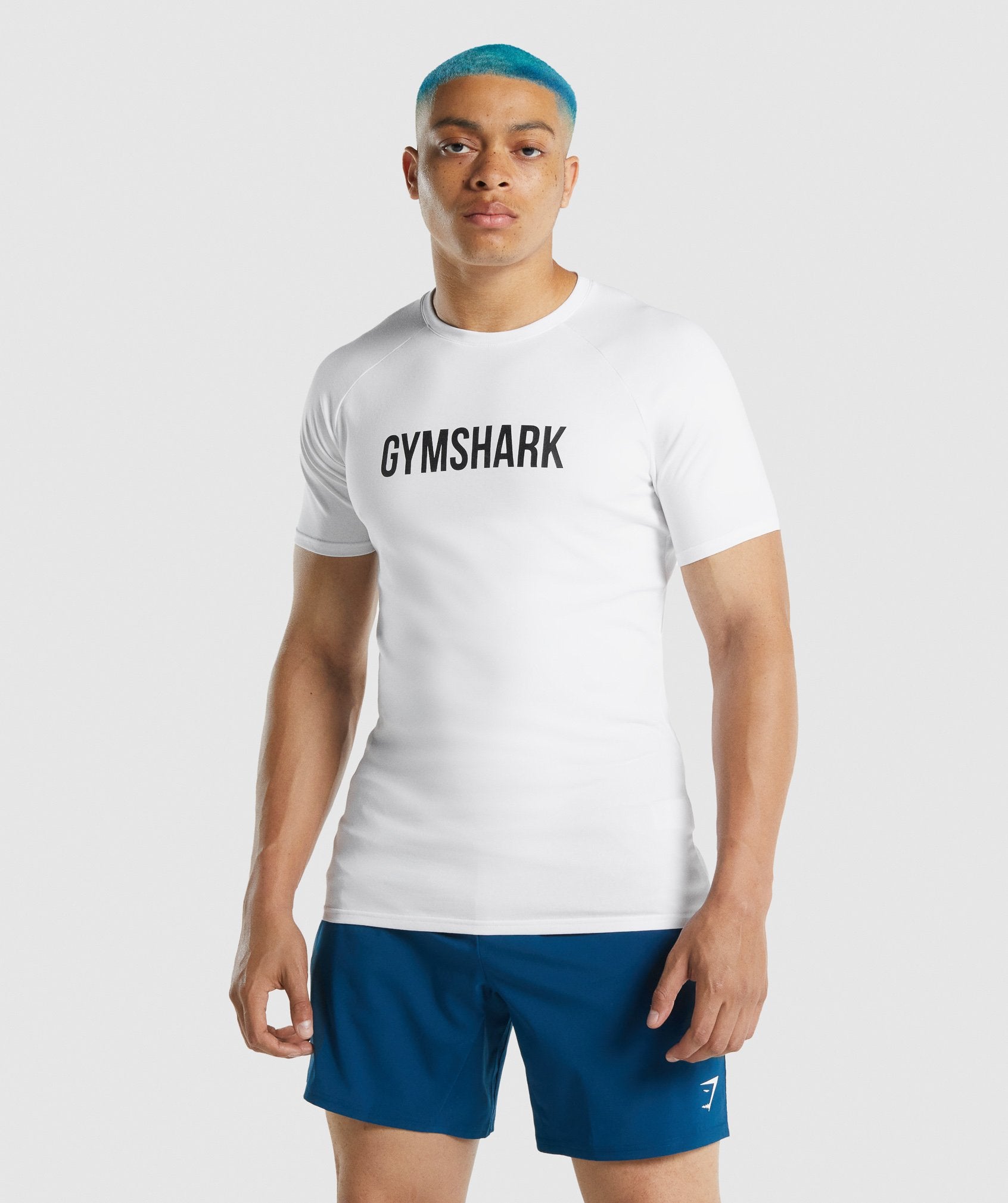 White Men's Gymshark Apollo T Shirts | HYELZW-875