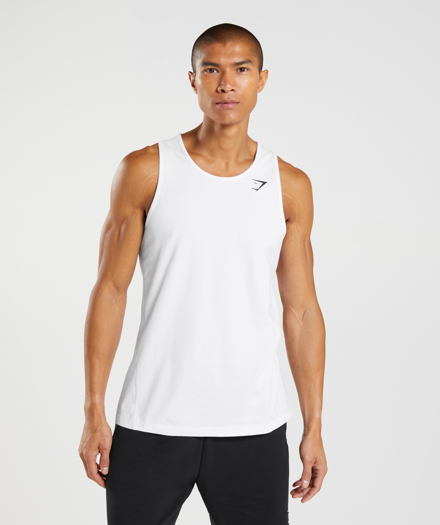 White Men's Gymshark Critical Tanks | EBFCNP-194