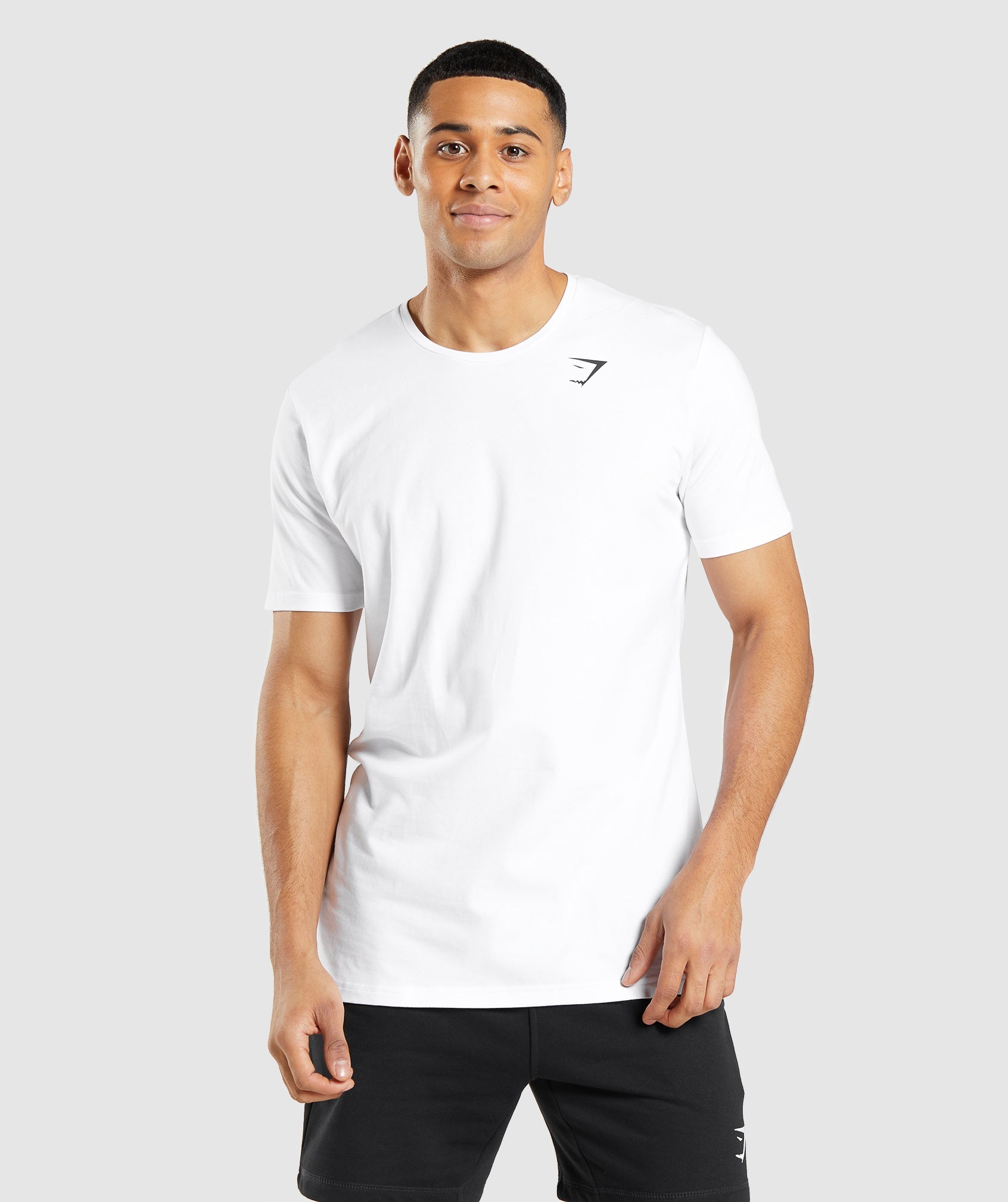 White Men's Gymshark Essential T Shirts | QJLPIF-987