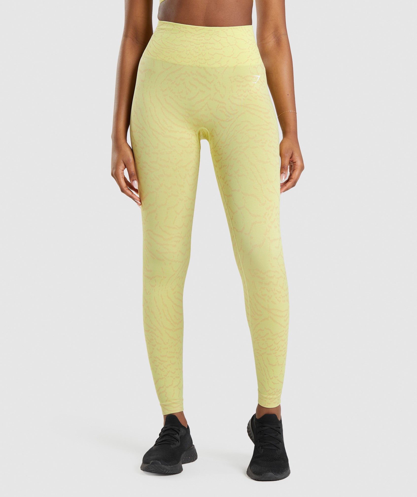 Yellow Women's Gymshark Adapt Animal Seamless Leggings | DGTVNU-150