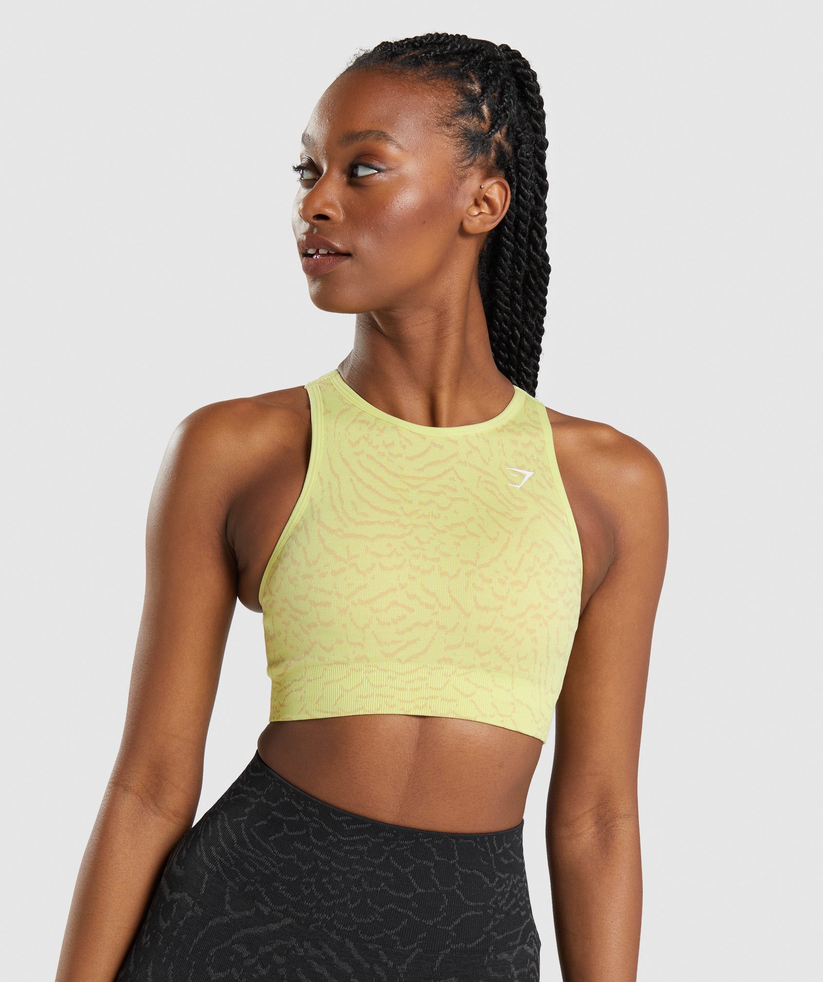 Yellow Women's Gymshark Adapt Animal Seamless Sports Bra | TDWPVL-346