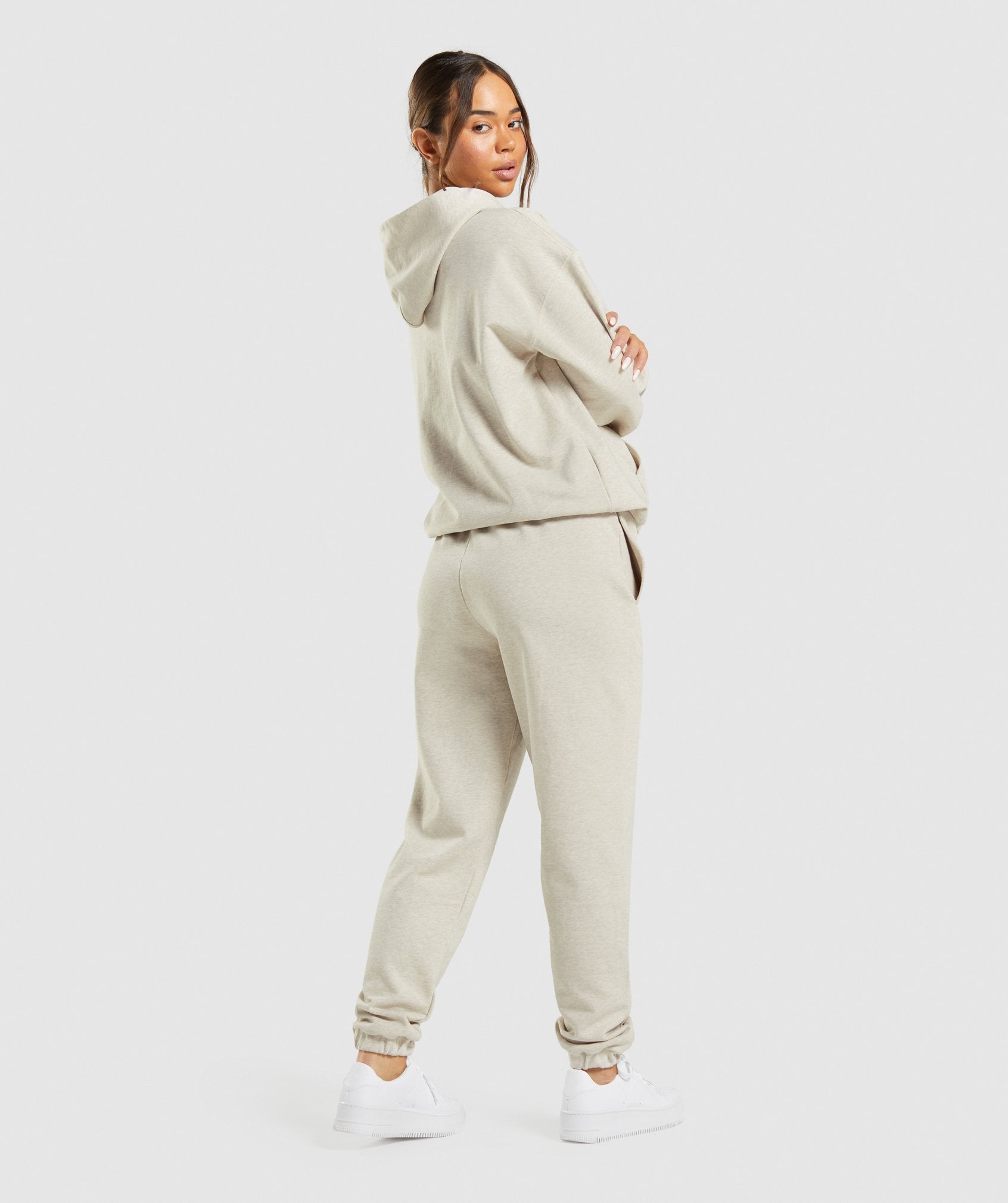 Beige Women's Gymshark Rest Day Sweats Jogger | JLYSVQ-807