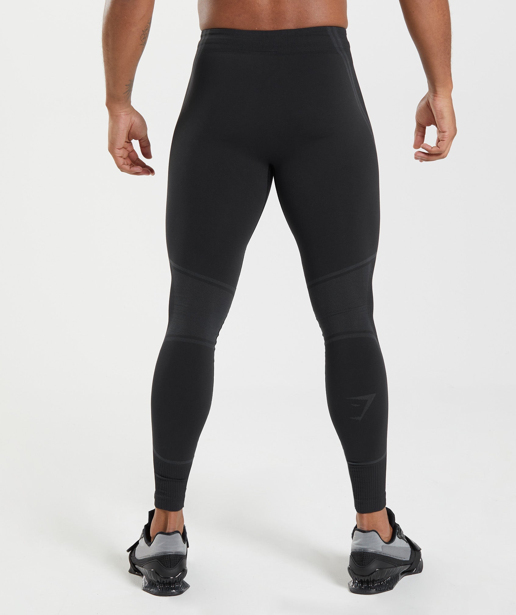 Black / Grey Men's Gymshark 315 Seamless Tights Leggings | LVIZMN-978