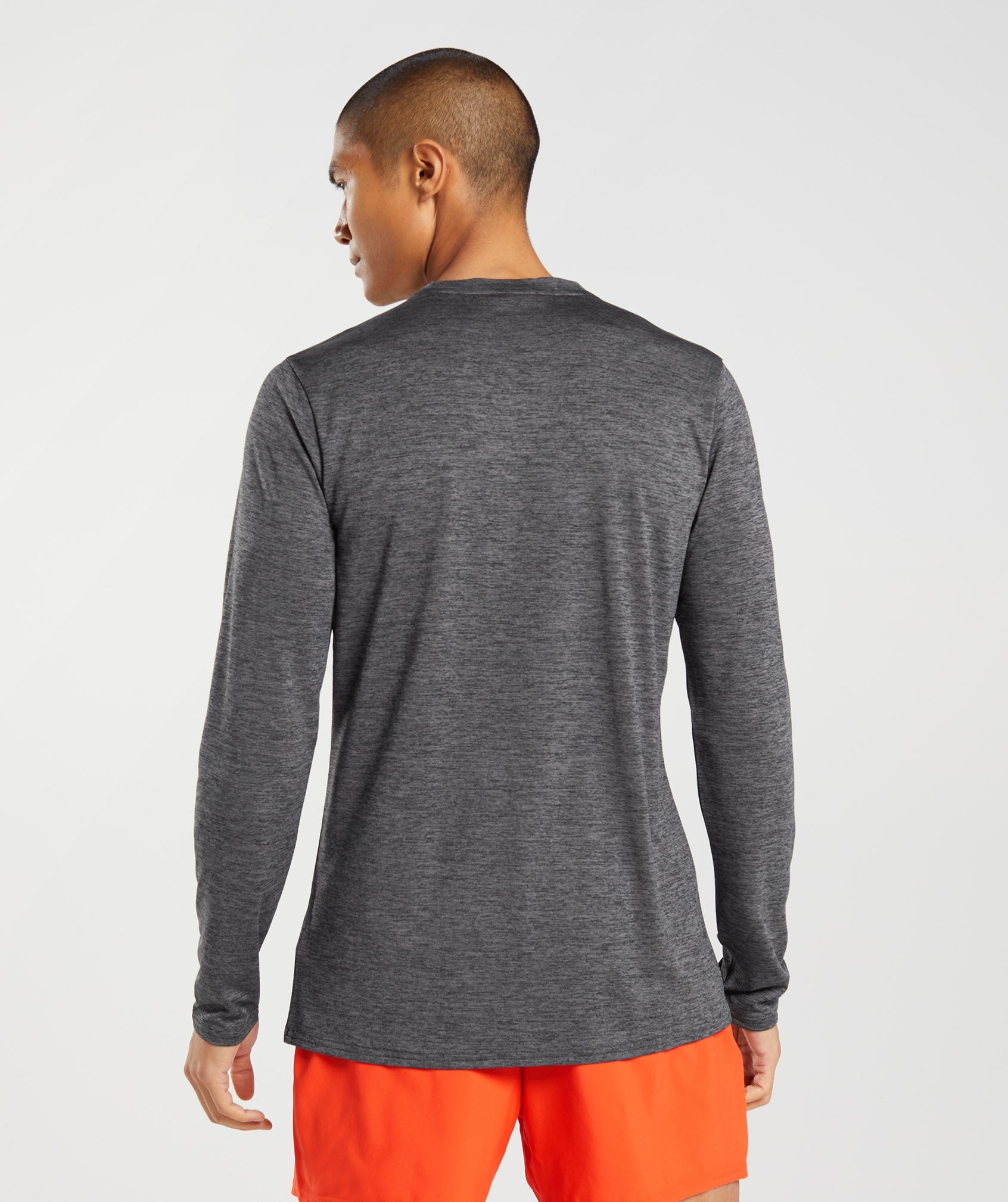 Black / Grey Men's Gymshark Arrival Long Sleeve T Shirts | BSRNPJ-987