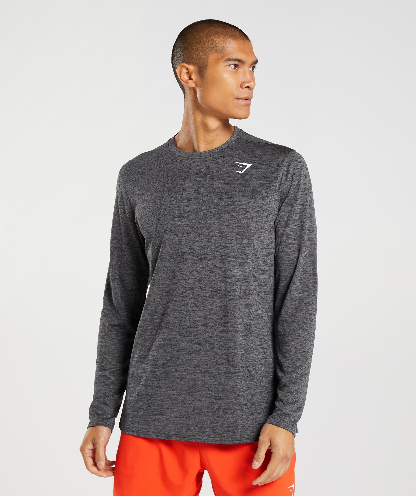 Black / Grey Men\'s Gymshark Arrival Long Sleeve T Shirts | BSRNPJ-987