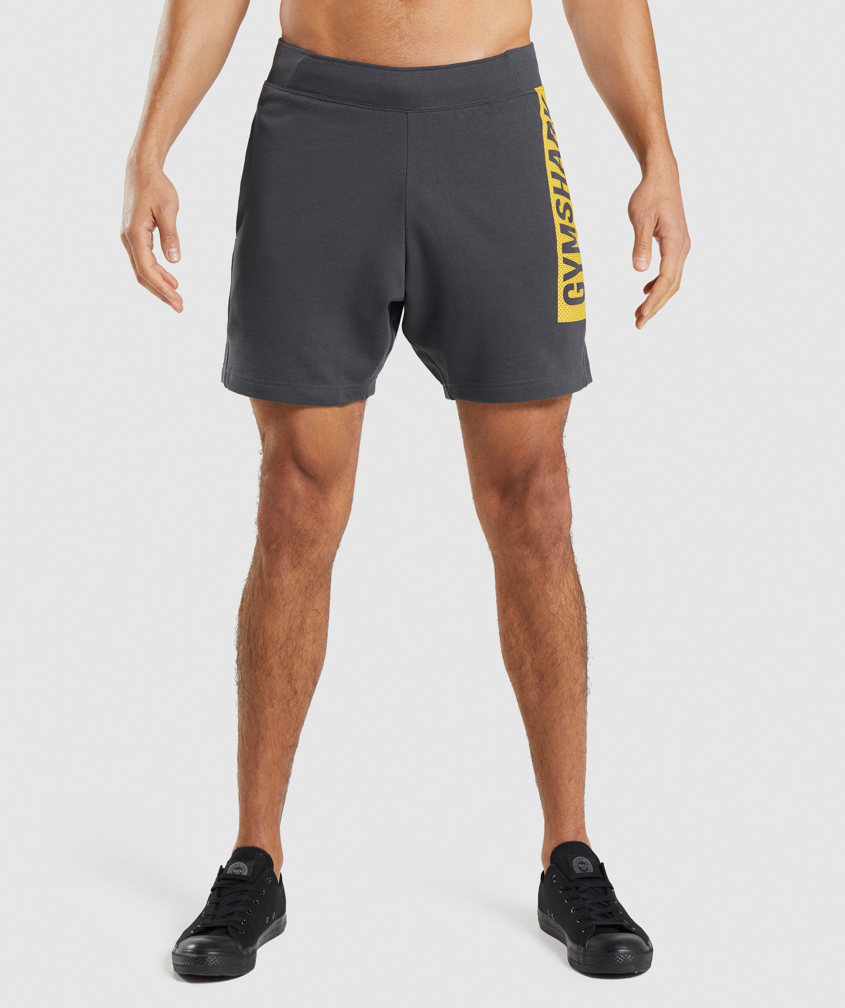 Black Grey Men\'s Gymshark Bold Shorts | QCGHUR-134