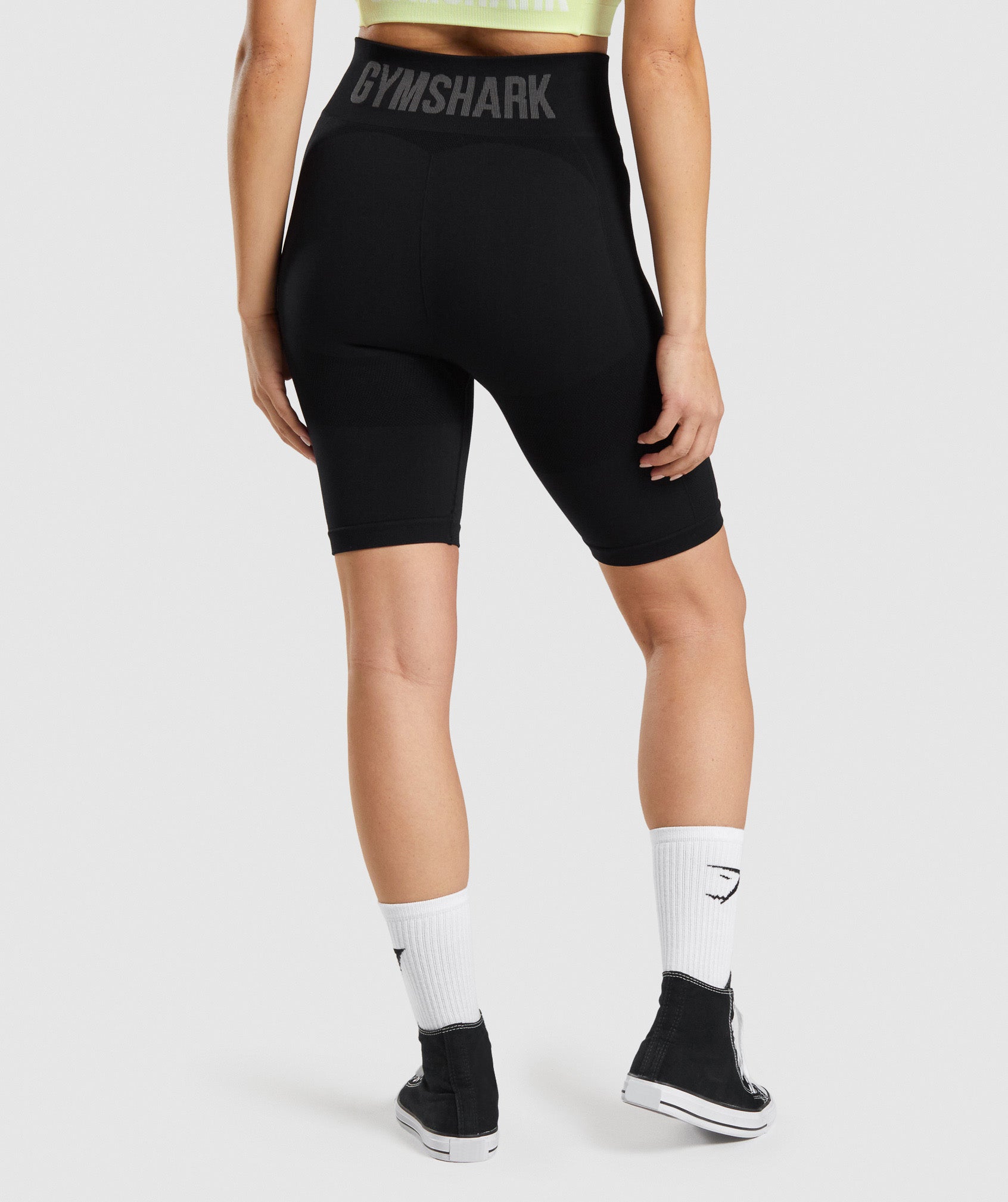 Black / Grey Women's Gymshark Flex Cycling Shorts | JZSTGE-786