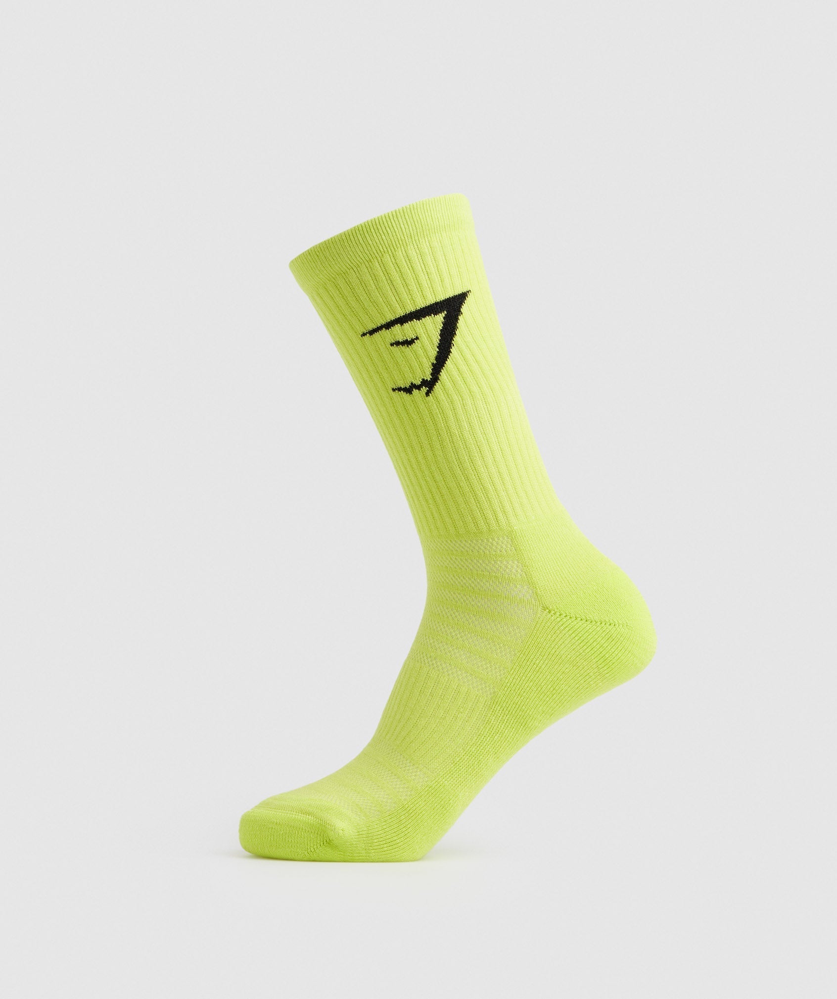 Black / Light Grey / Green Men's Gymshark Crew 3pk Socks | OVDFGE-091