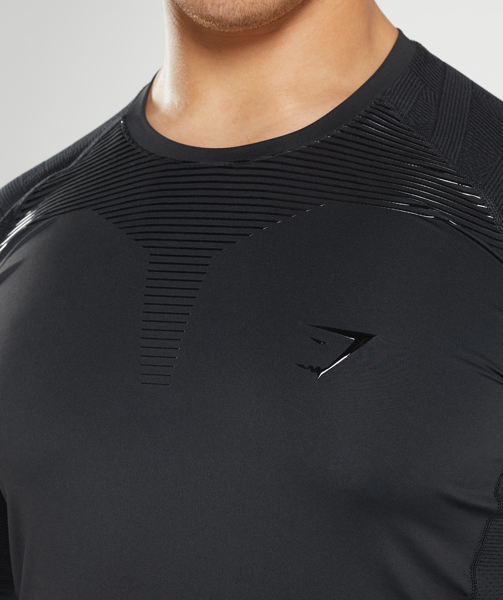 Black Men's Gymshark 315 Long Sleeve T Shirts | IKWMZP-742