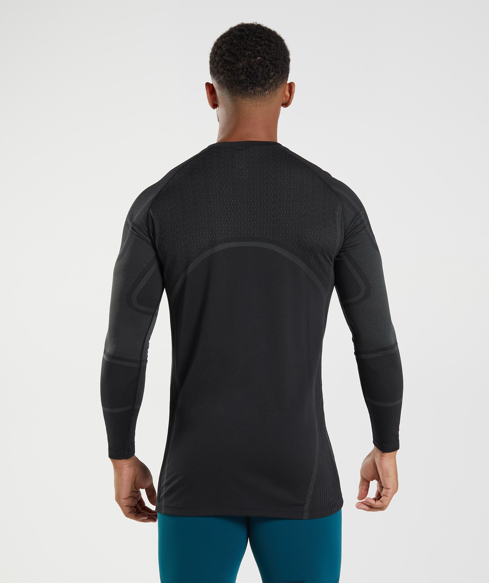 Black Men's Gymshark 315 Long Sleeve T Shirts | IVGJBH-947