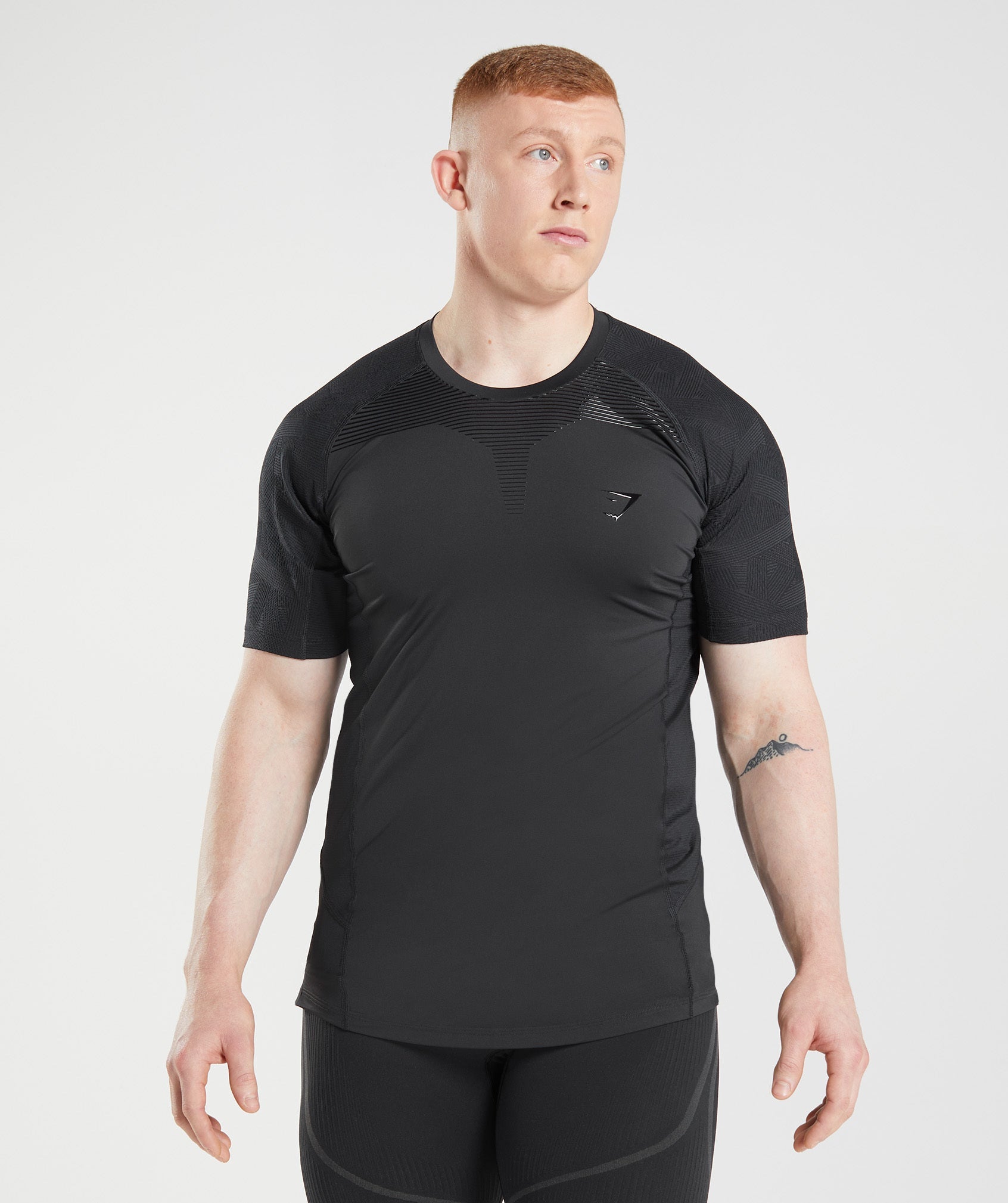 Black Men\'s Gymshark 315 T Shirts | BQOMJF-564