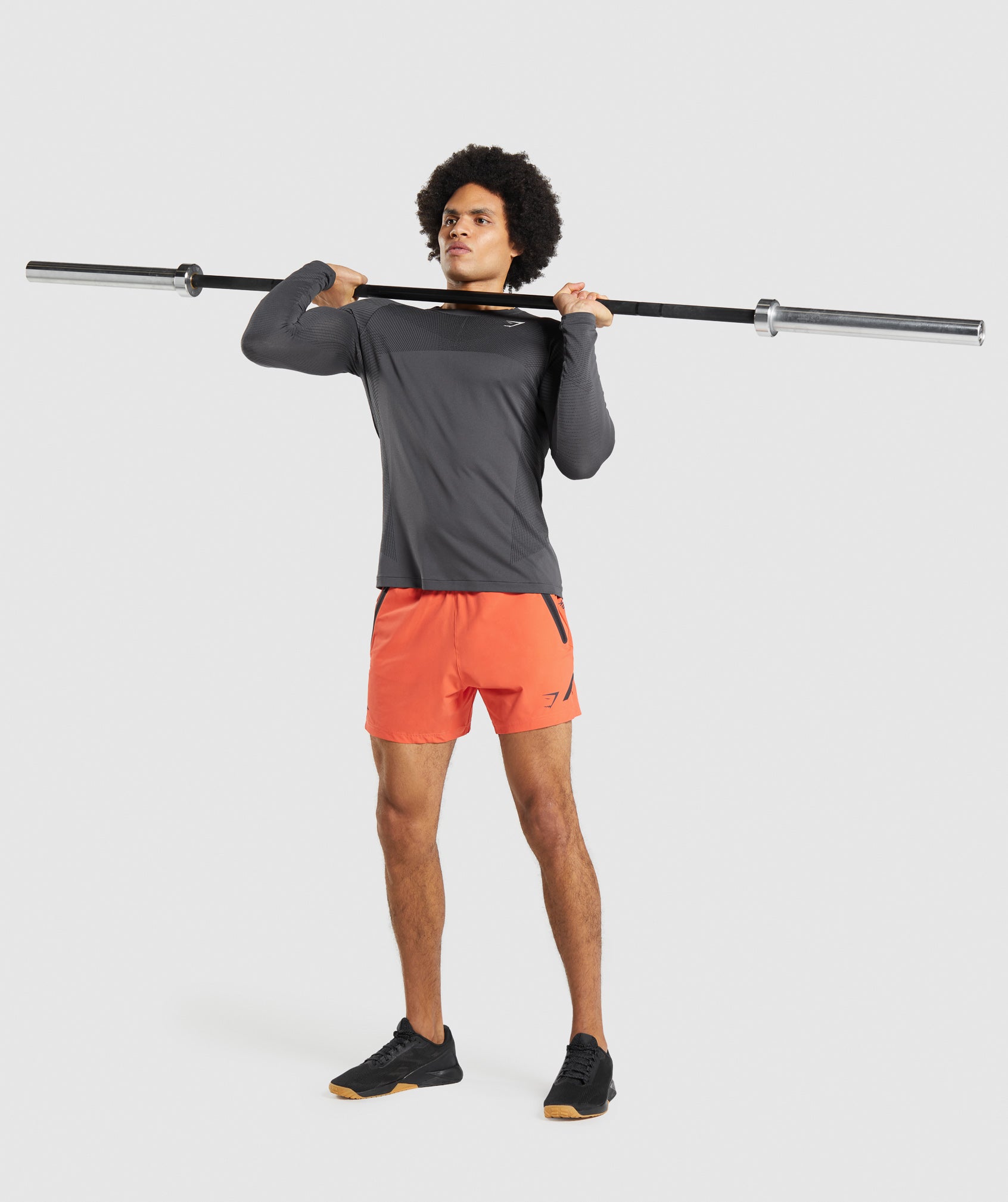 Black Men's Gymshark Apex Seamless Long Sleeve T Shirts | ALCFUO-264