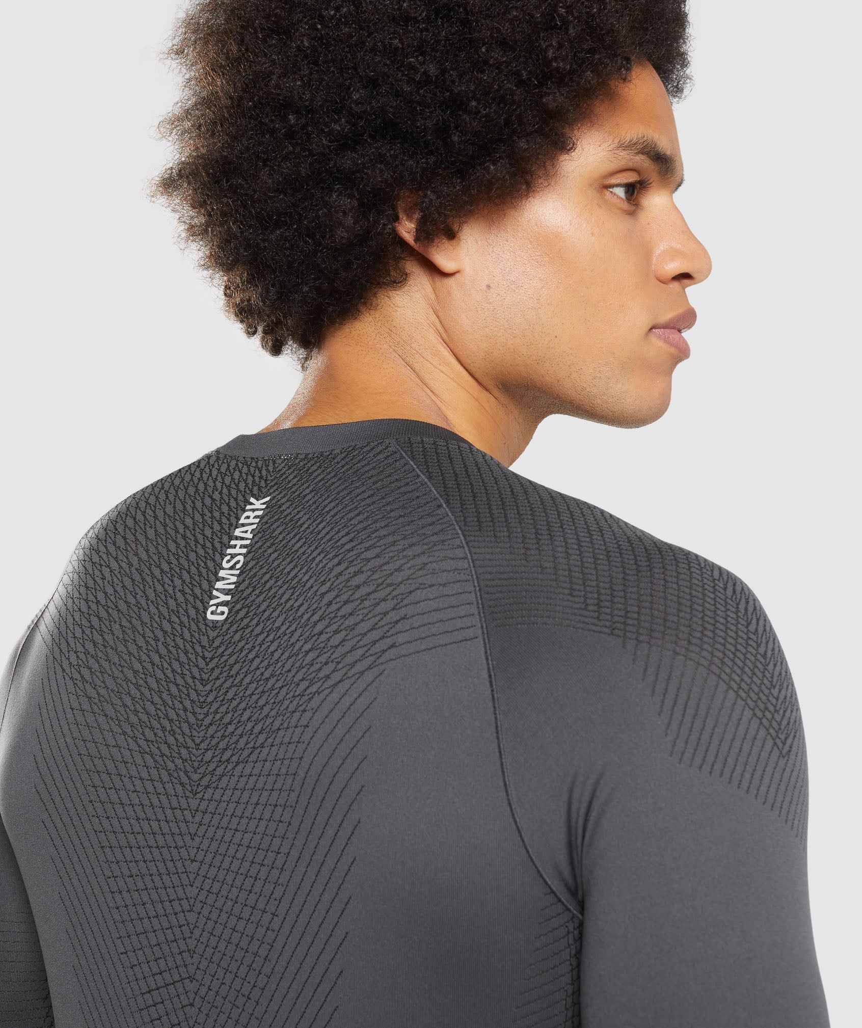 Black Men's Gymshark Apex Seamless Long Sleeve T Shirts | ALCFUO-264